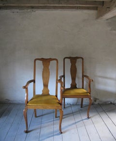 Set of 6 Antique Vintage Chairs, 1930s, England, Decorative Chairs, Dining