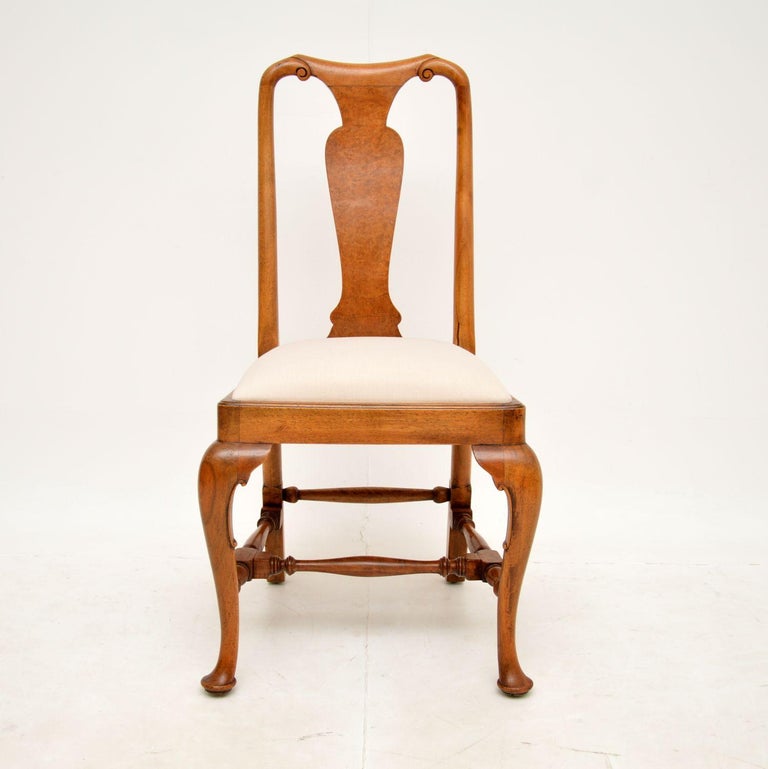 Set of 6 Antique Walnut Dining Chairs For Sale at 1stDibs
