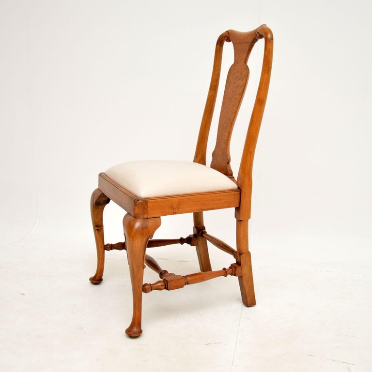 Set of 6 Antique Walnut Dining Chairs For Sale at 1stDibs