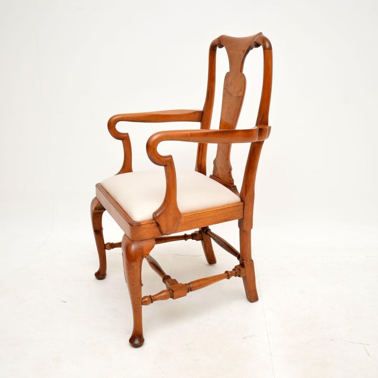 Set of 6 Antique Walnut Dining Chairs For Sale at 1stDibs