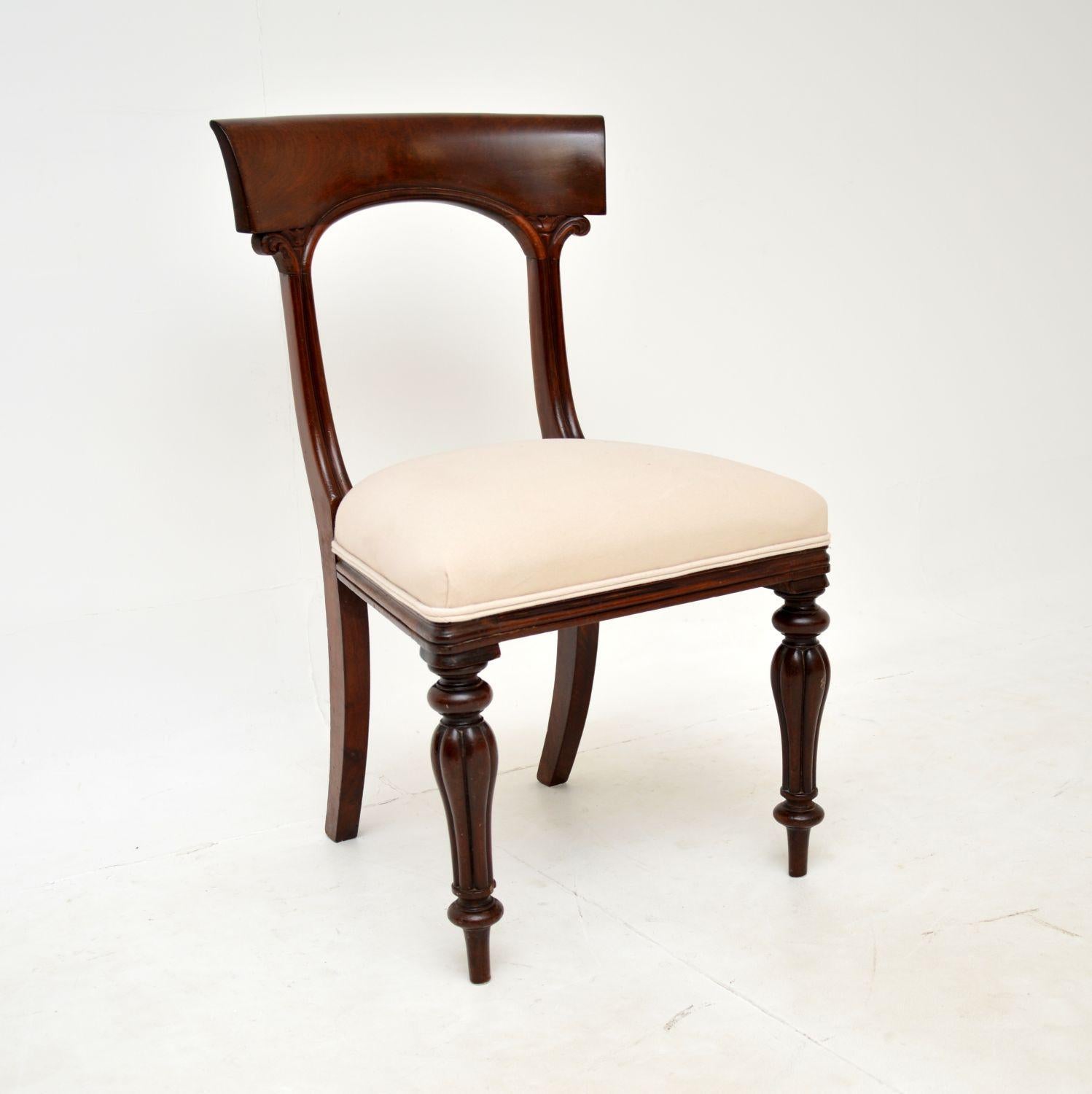 Mid-19th Century Set of 6 Antique William IV Dining Chairs