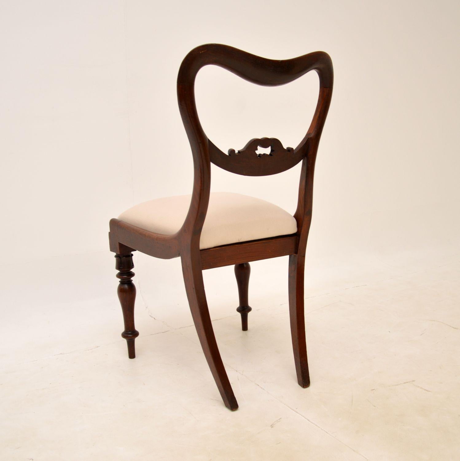 Tissu Ensemble de 6 chaises de salle à manger anciennes William IV en vente
