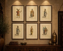 Set of 6 Arabian Costume Engravings, Hand-Colored, Thomas Jefferys, 1749