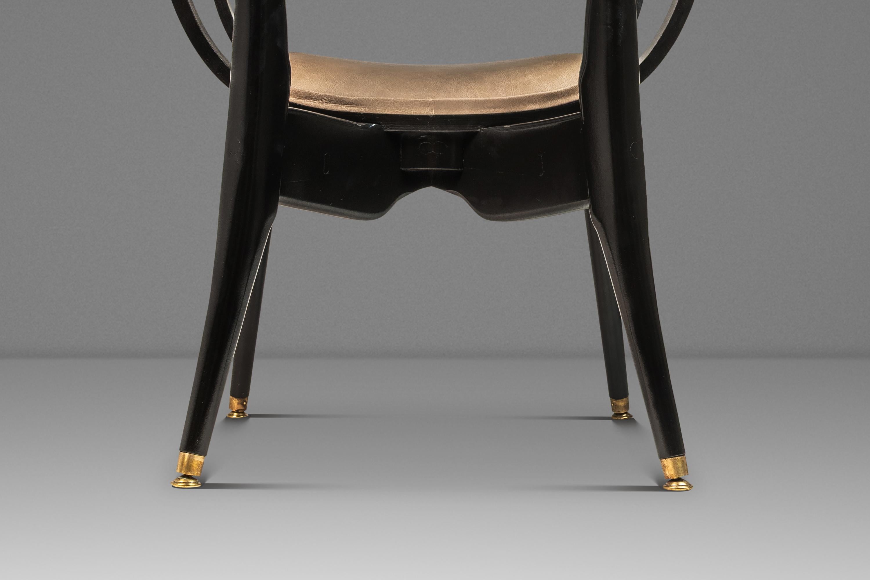 Satz von 6 architektonischen „Horn“-Stühlen von Harold Schwartz für Romweber, USA, 1960er Jahre im Angebot 3