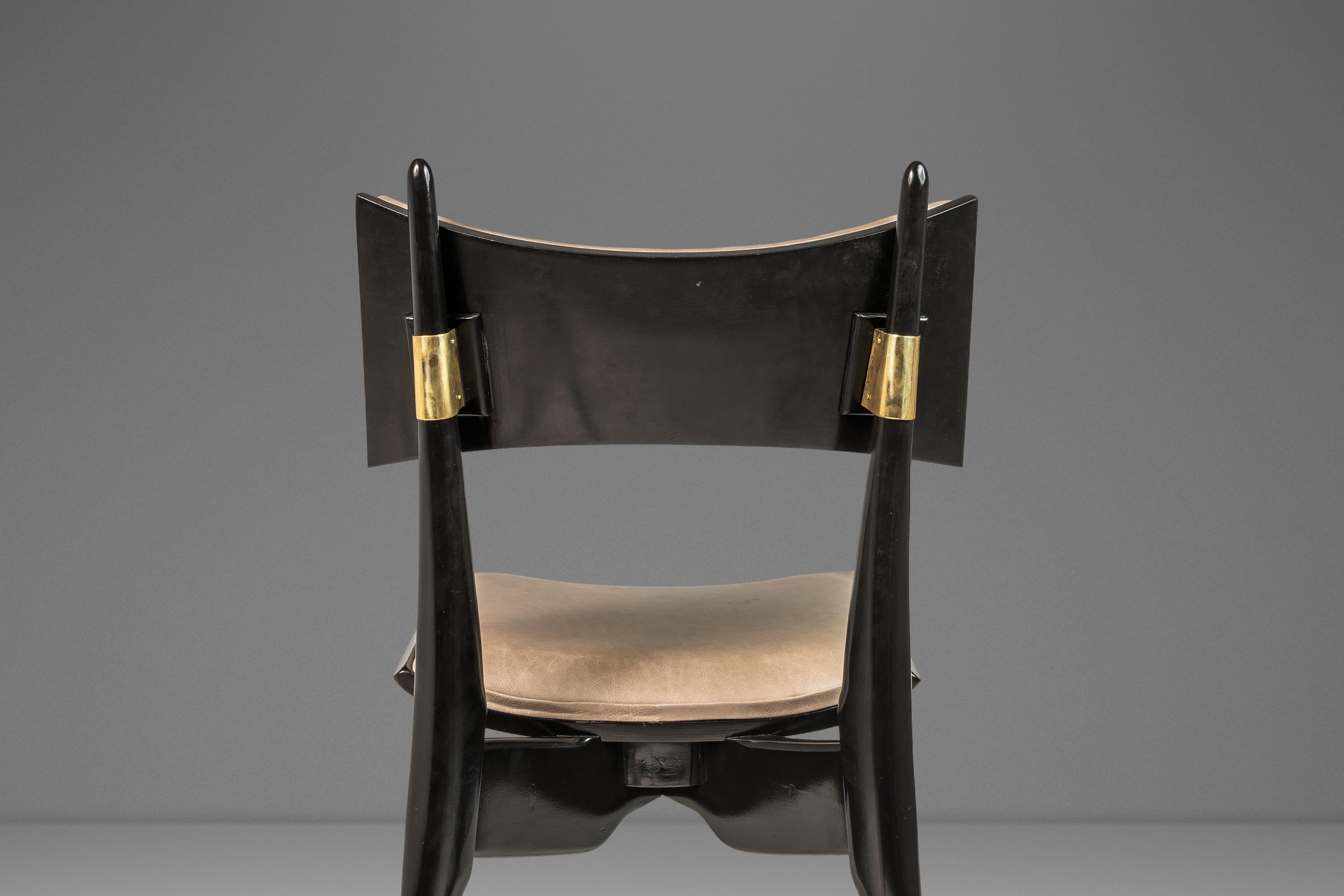 Satz von 6 architektonischen „Horn“-Stühlen von Harold Schwartz für Romweber, USA, 1960er Jahre im Angebot 8