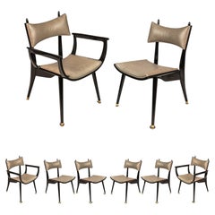 Set of 6 Architectural "Horn" Chairs by Harold Schwartz for Romweber, USA, 1960s