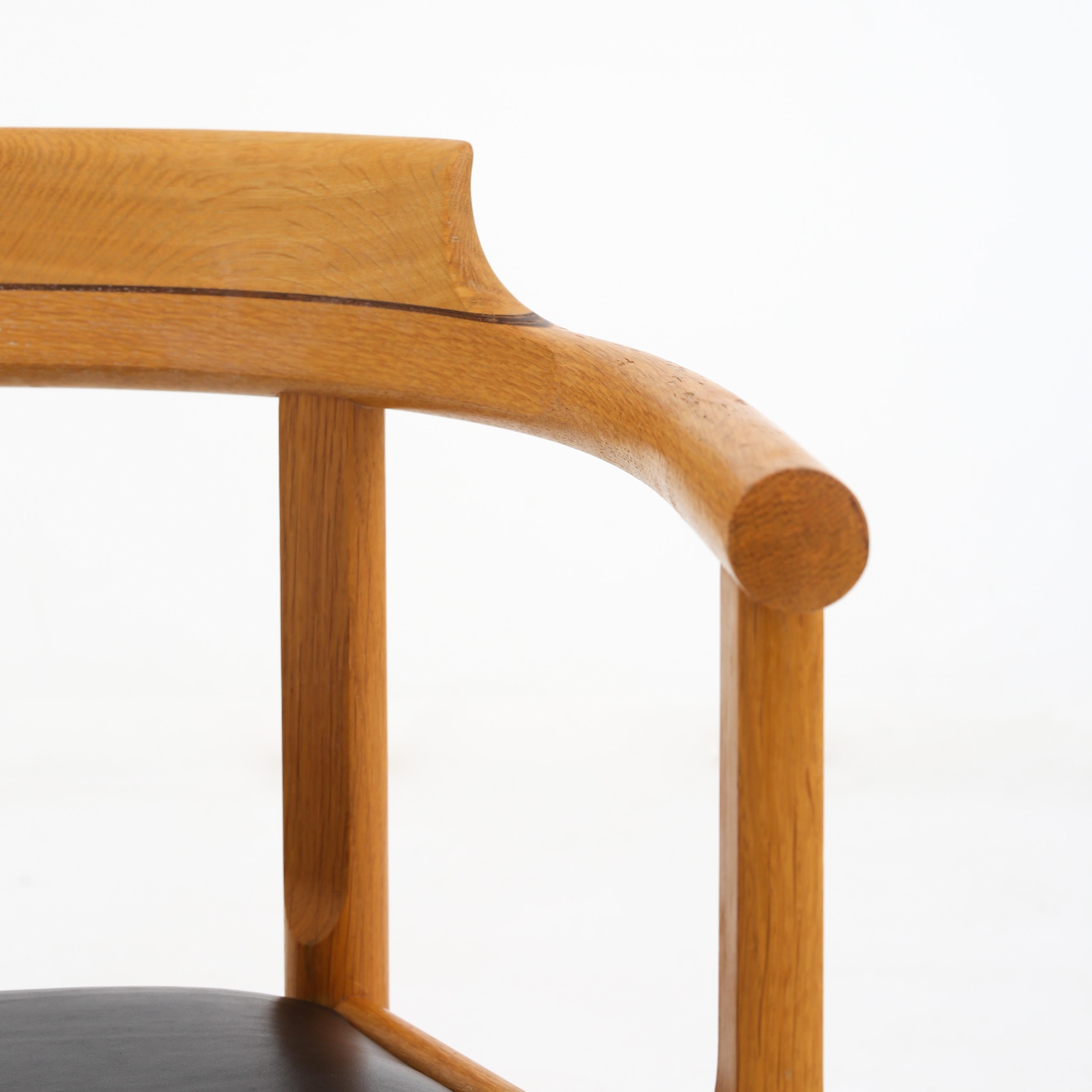 Set of 6 Arm Chairs by Hans J. Wegner, More Chairs Available In Good Condition In Copenhagen, DK