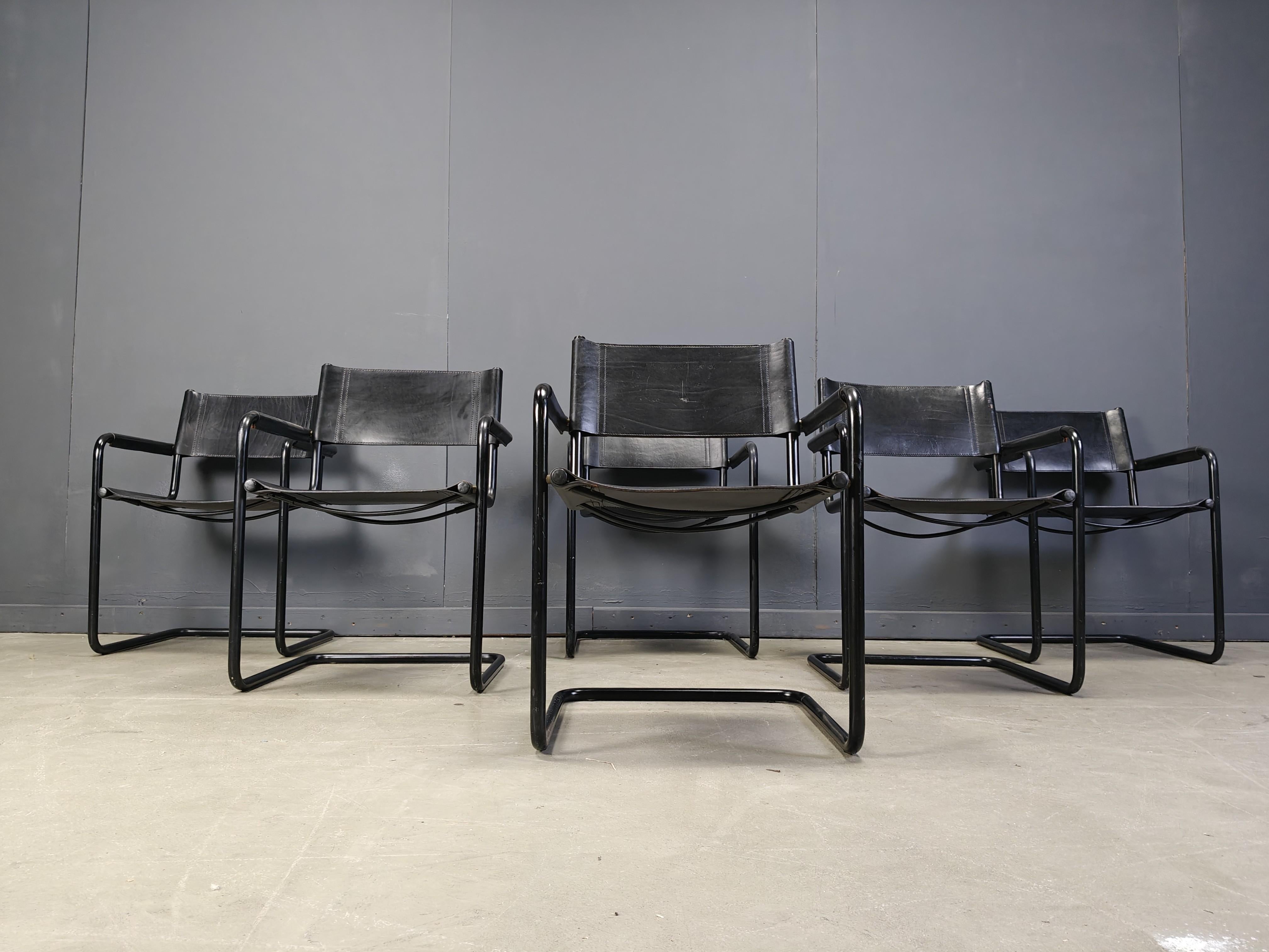 Conjunto de 6 sillones de Linea Veam - Años 80 en venta 5