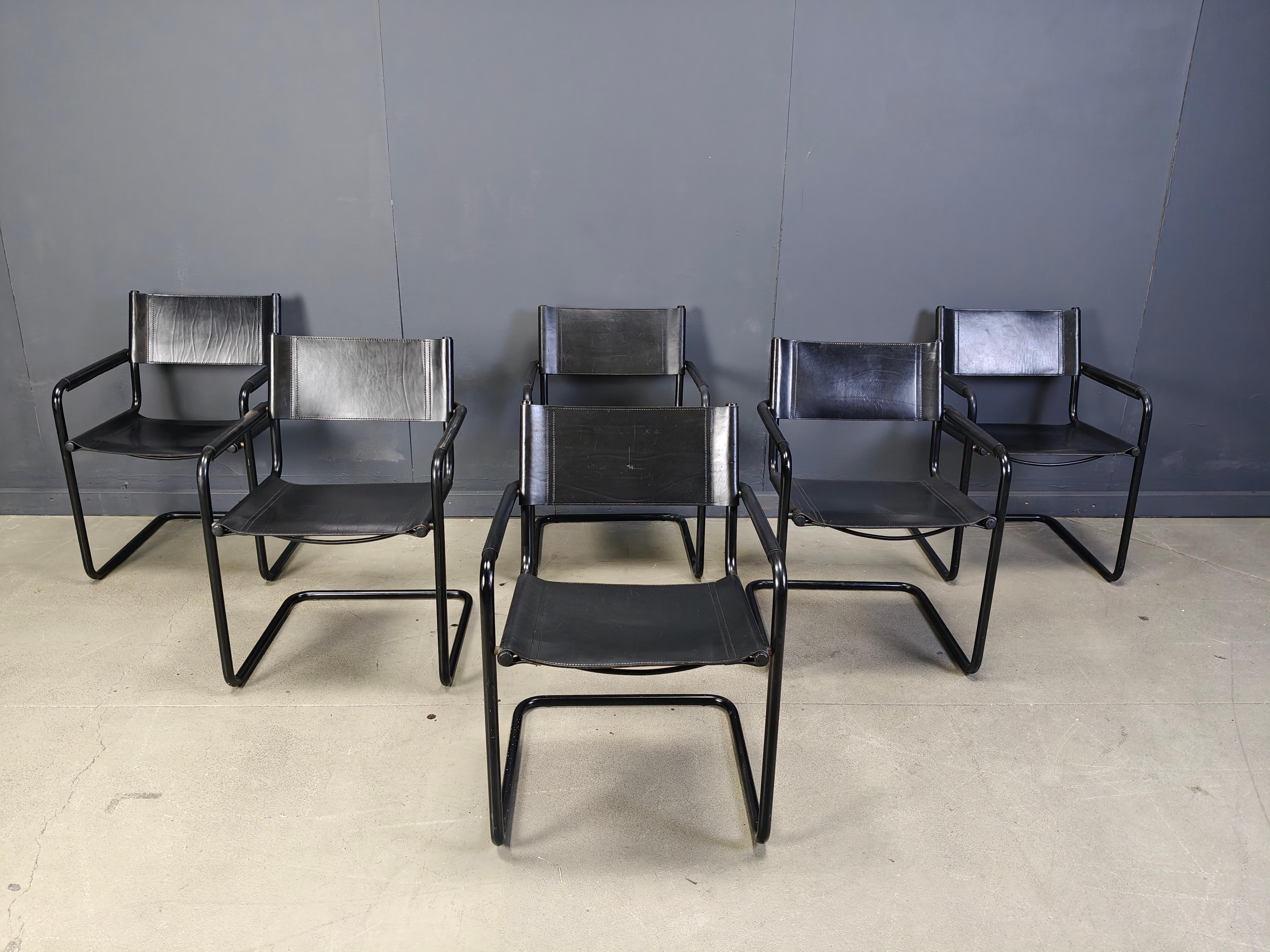 Conjunto de 6 sillones de Linea Veam - Años 80 en venta 7
