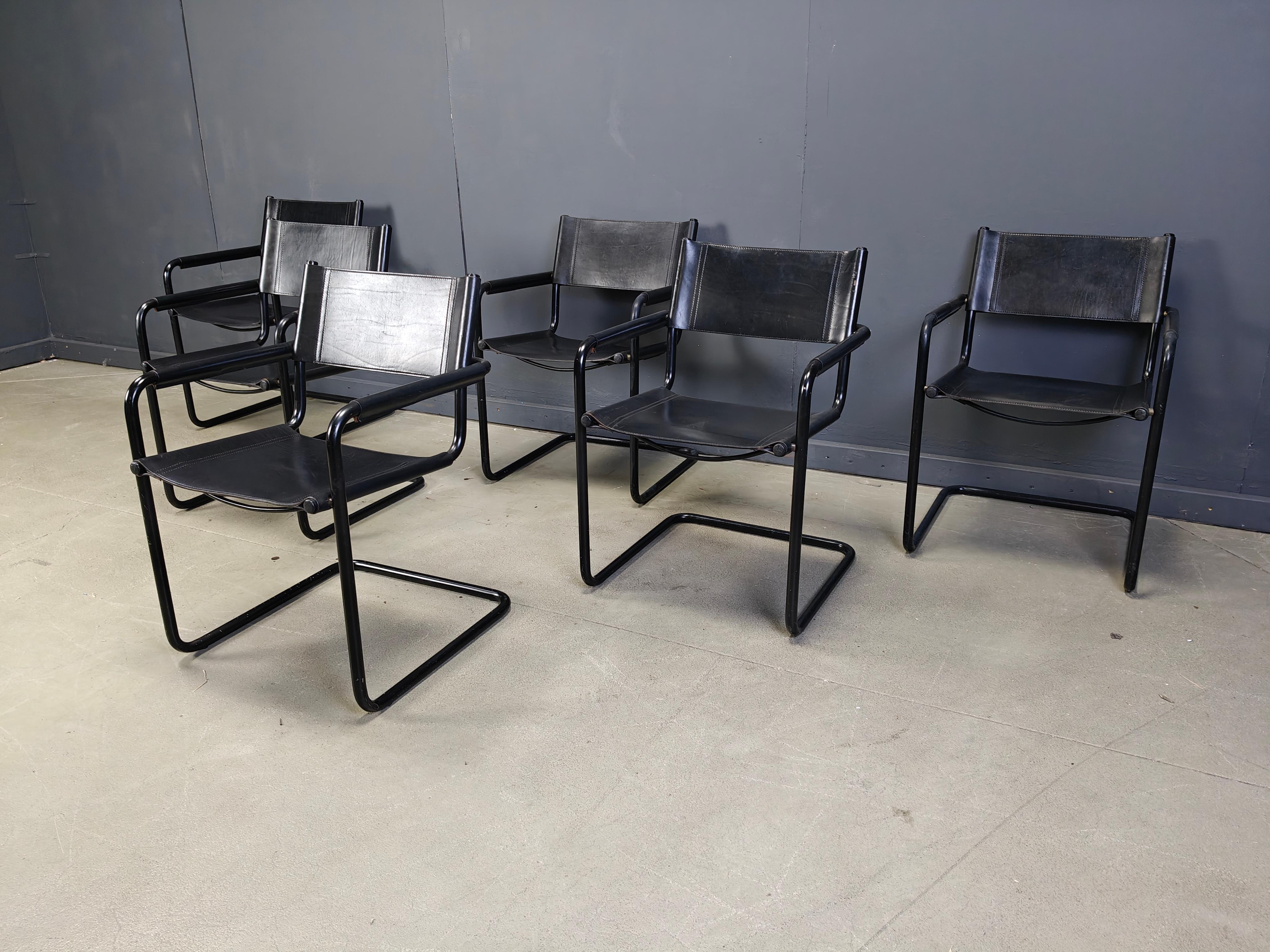 Conjunto de 6 sillones de Linea Veam - Años 80 en venta 2