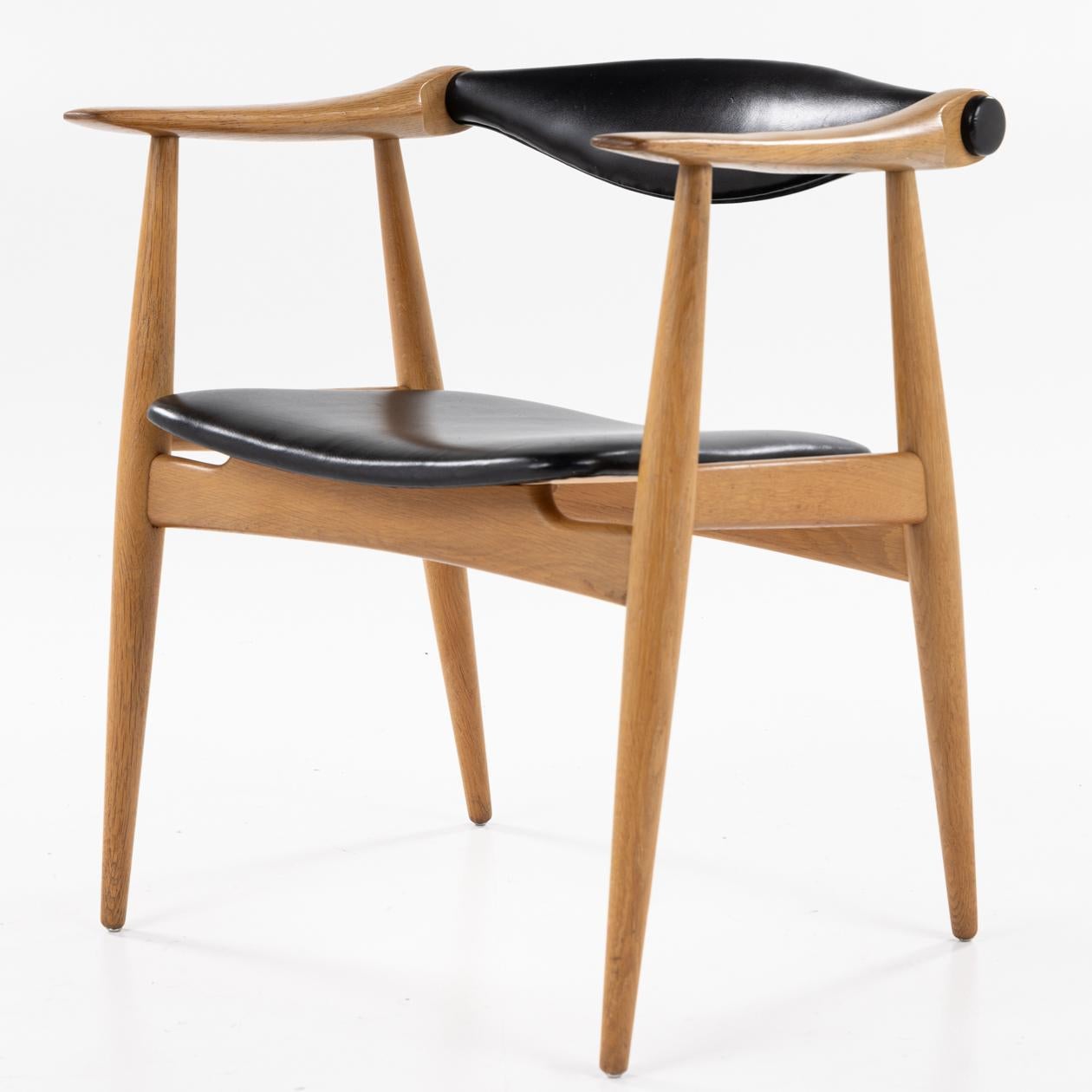Scandinavian Modern Set of 6 armchairs CH 34 by Hans J. Wegner For Sale