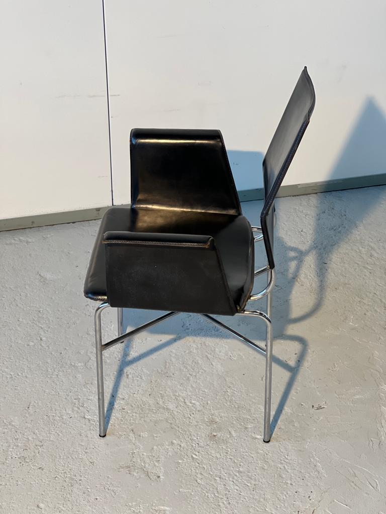 Modern Set of 6 Armchairs Ross Little for Matteo Grassi, 1980 For Sale