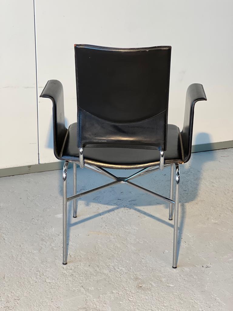 Late 20th Century Set of 6 Armchairs Ross Little for Matteo Grassi, 1980 For Sale