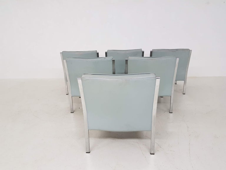 20th Century Set of 6 Art Collection Leather Lounge Chairs by Rudolf Bernd Glatzel for Knoll