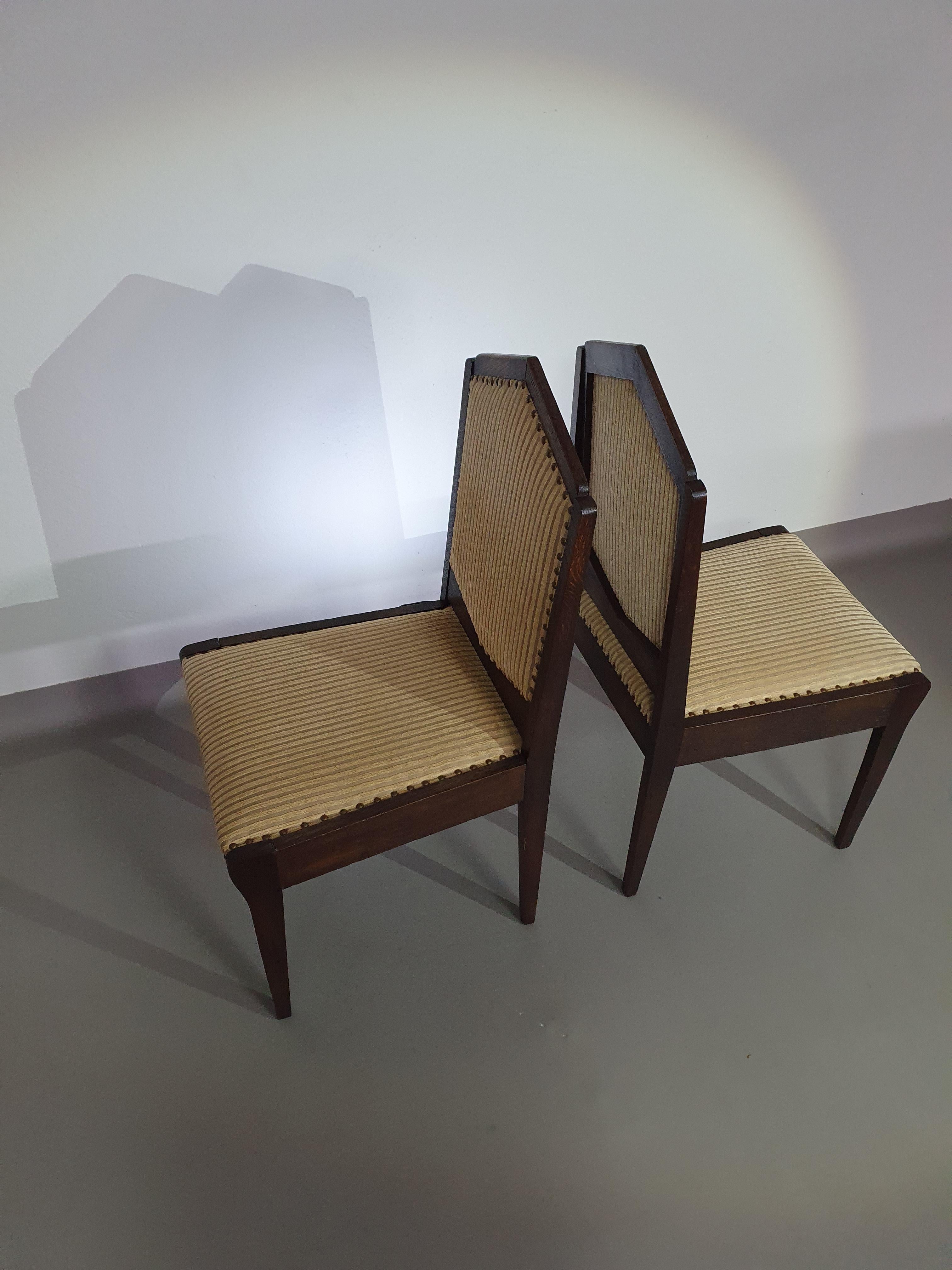 Set of 6 , Art Deco chairs 60's For Sale 8