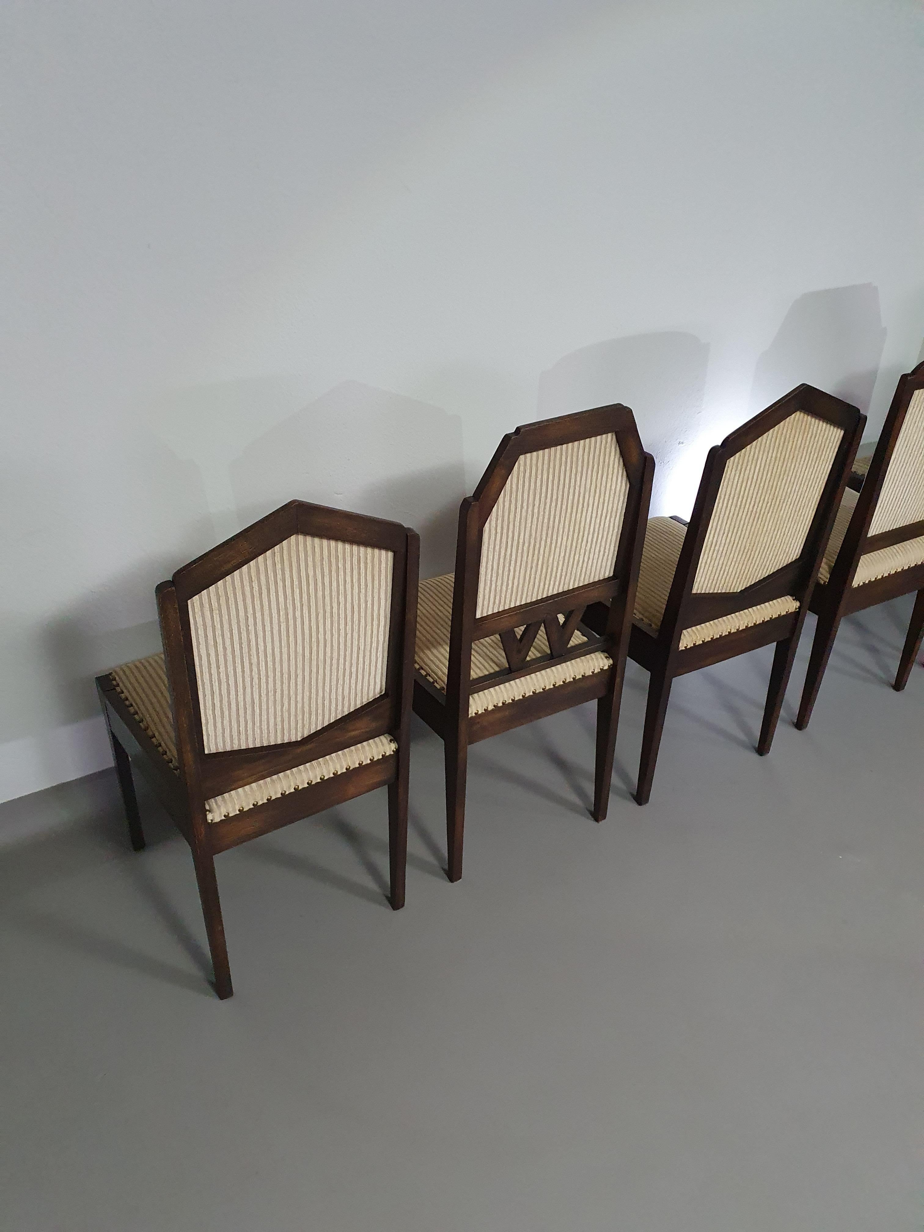 Dutch Set of 6 , Art Deco chairs 60's For Sale