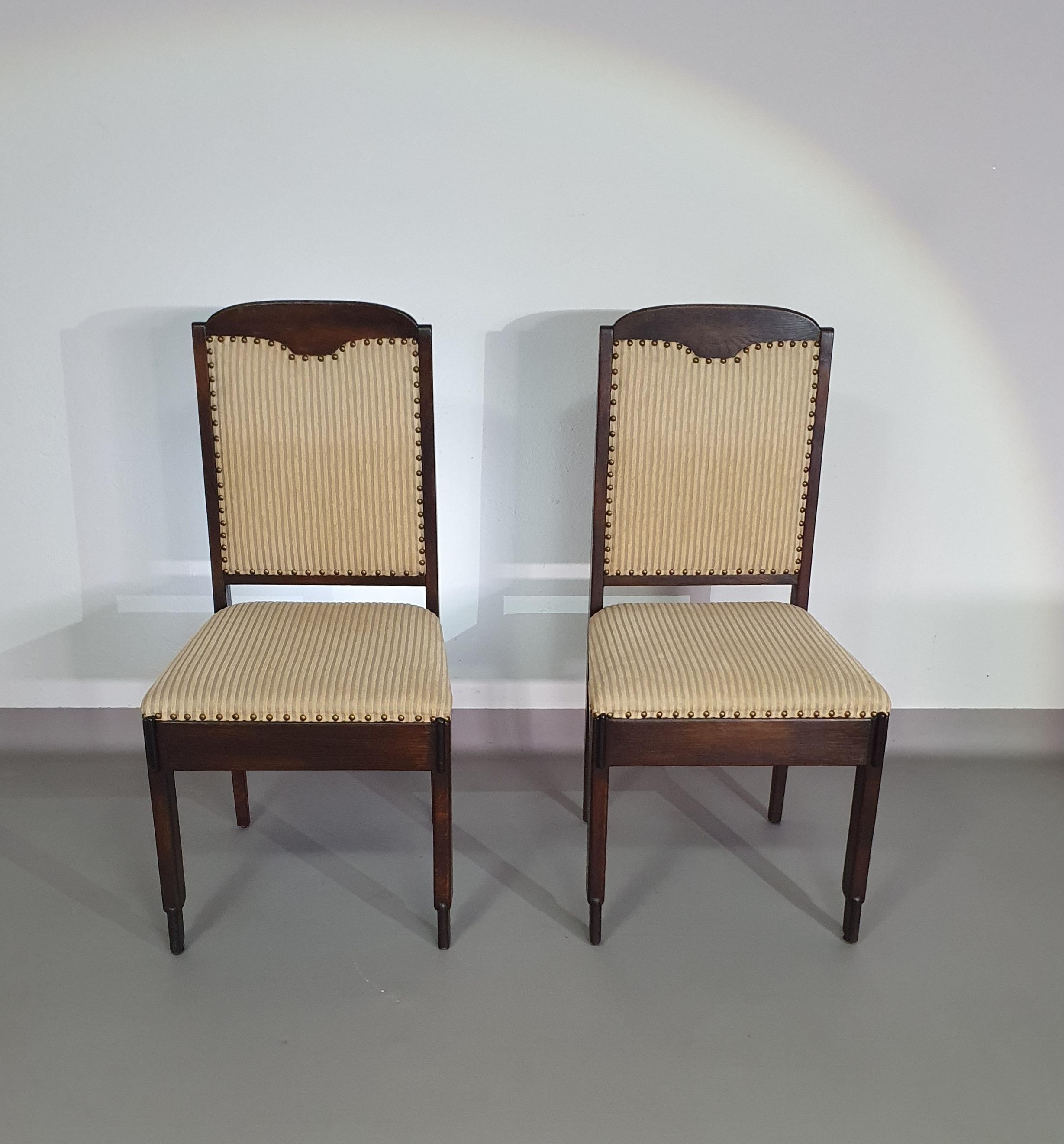 Mid-17th Century Set of 6 , Art Deco chairs 60's For Sale