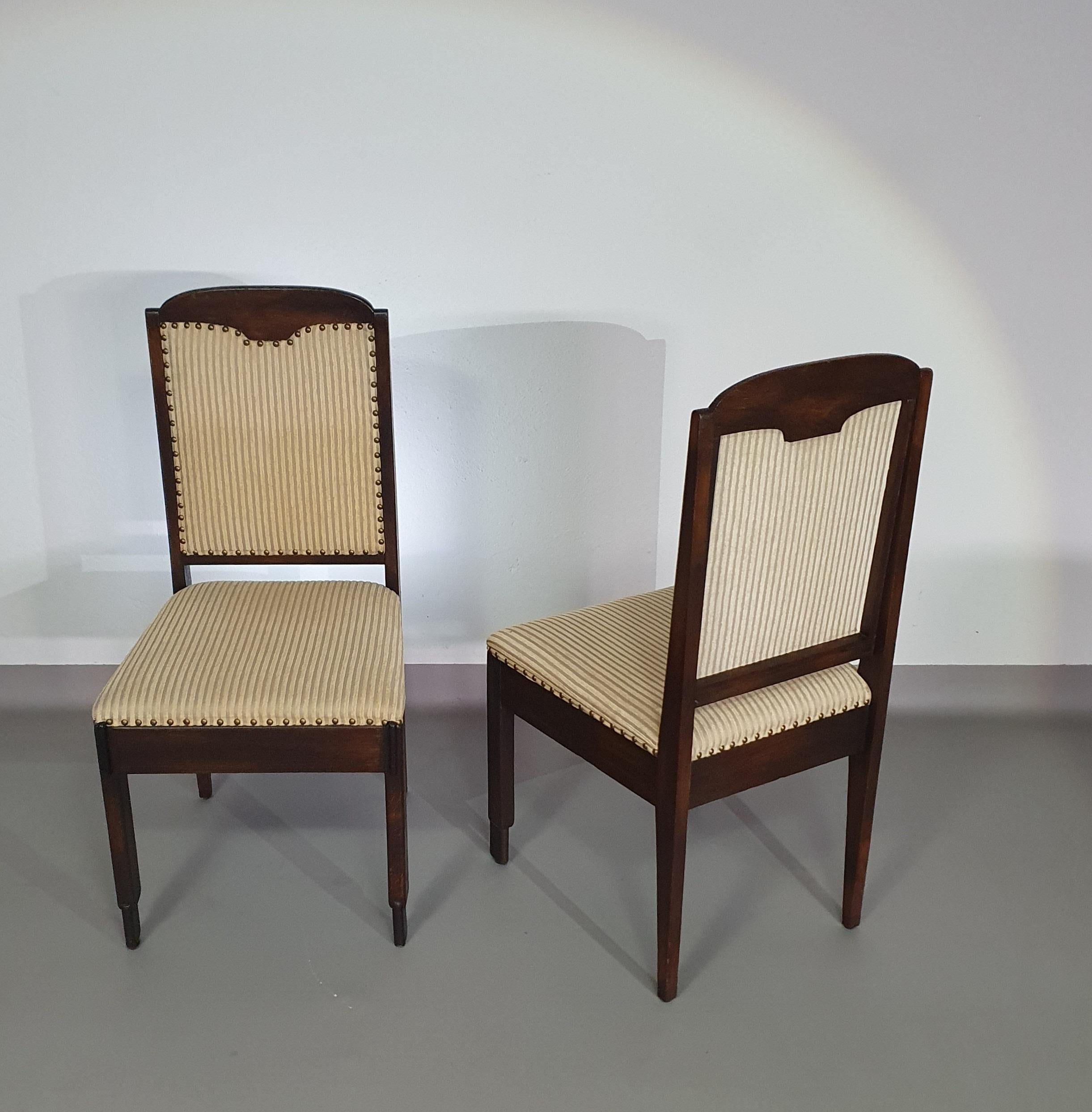 Set of 6 , Art Deco chairs 60's For Sale 1