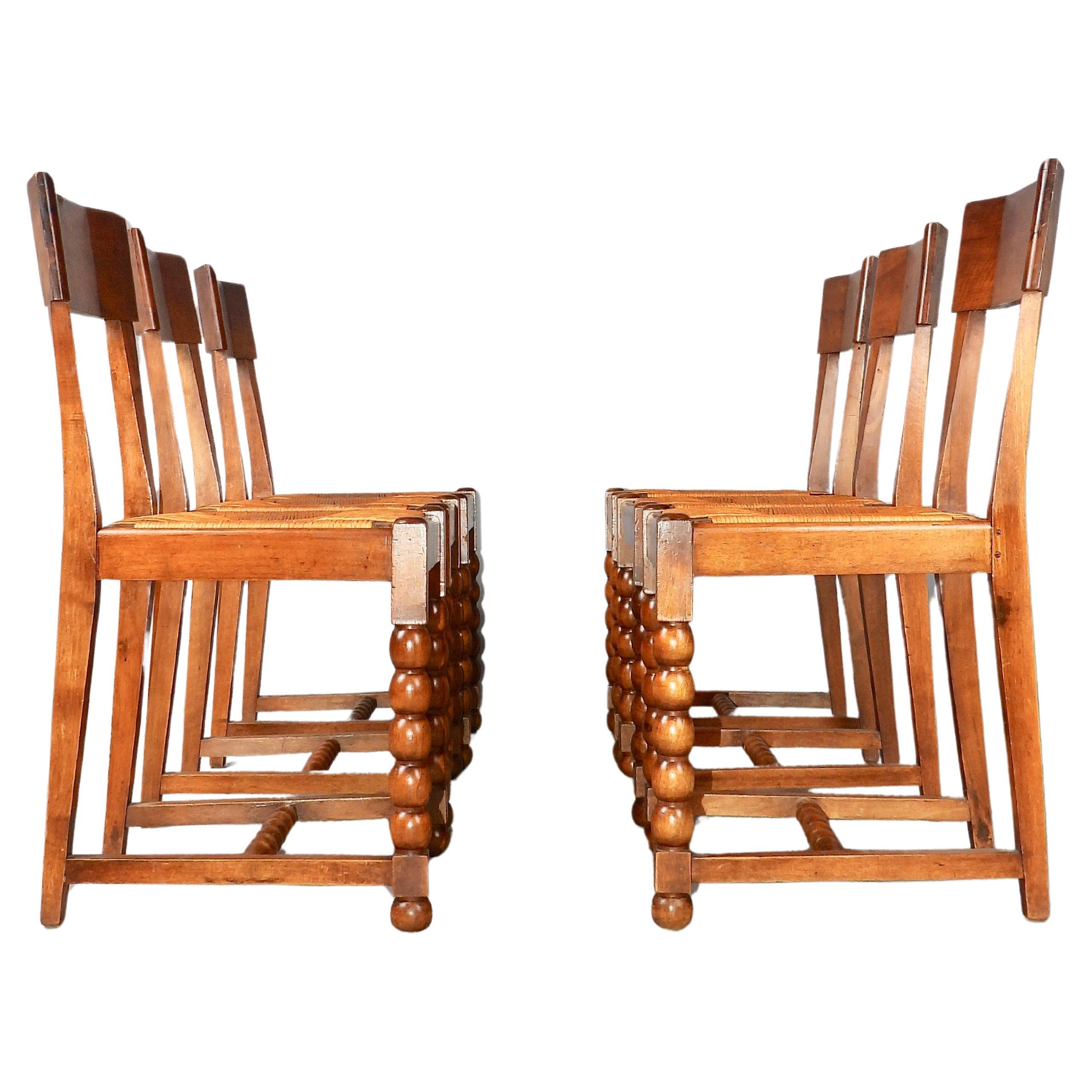 Satz von 6 Art-Déco-Stühlen  im Angebot