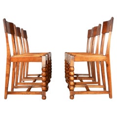 Vintage Set of 6 Art Deco chairs 