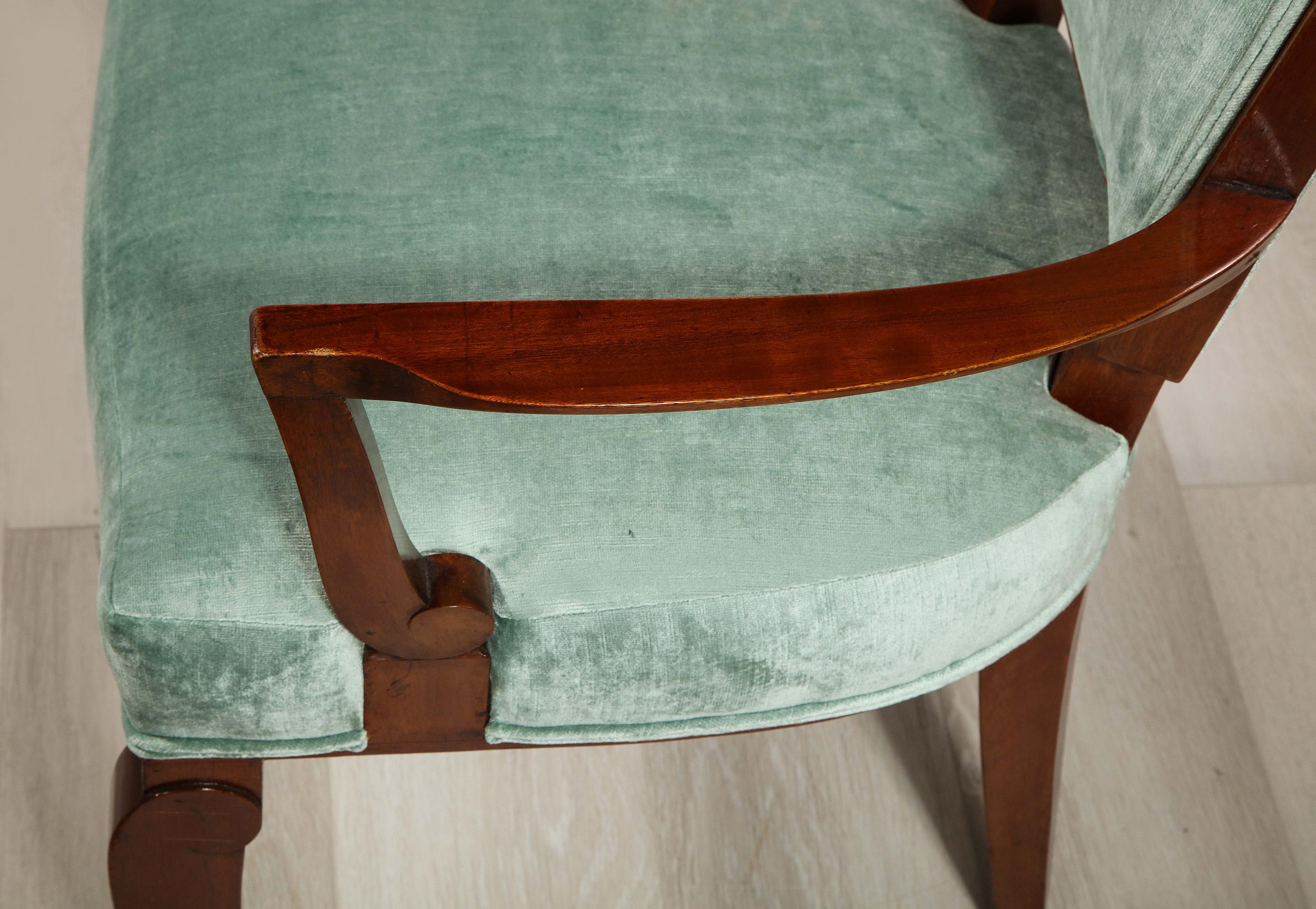 Set of 6 Art Deco Dining Chairs by Jules Leleu For Sale 6
