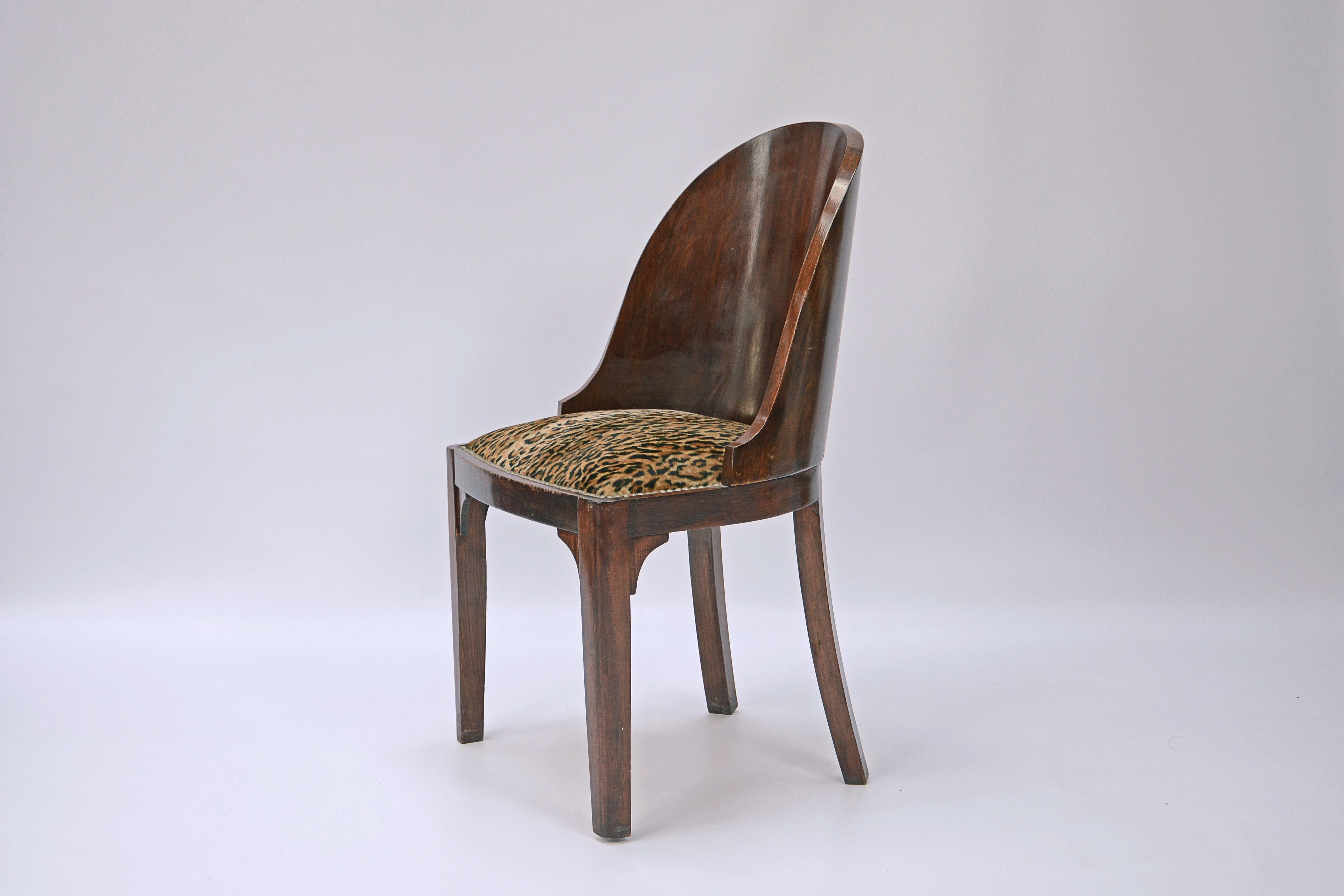 Art déco Ensemble de 6 chaises françaises Art Déco en vente