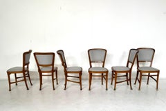 Conjunto de 6 sillas Art Nouveau de Robert Fix, Portois & Fix