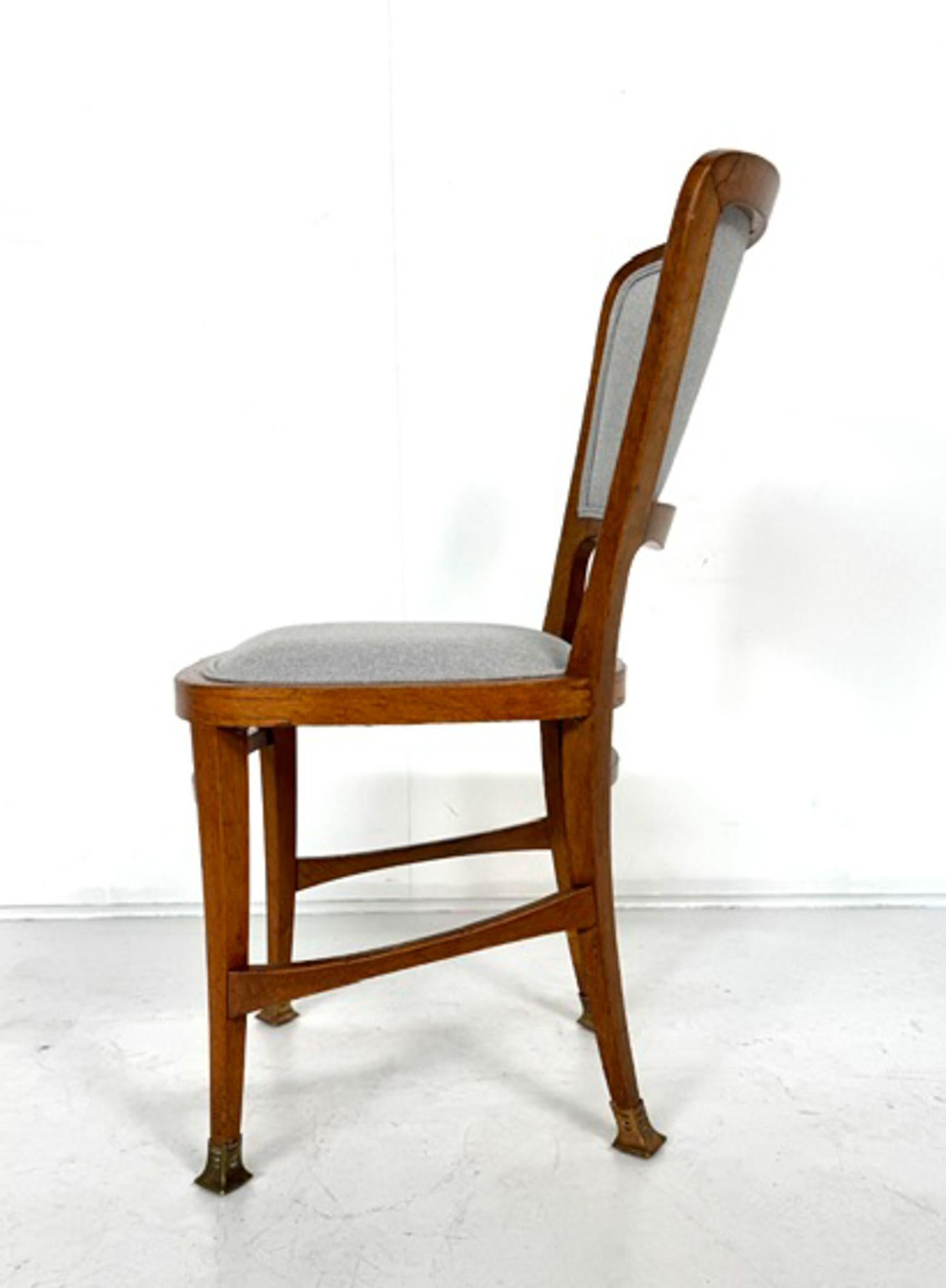 Legno Set di 6 sedie Art Nouveau di Robert Fix, Portois & Fix in vendita