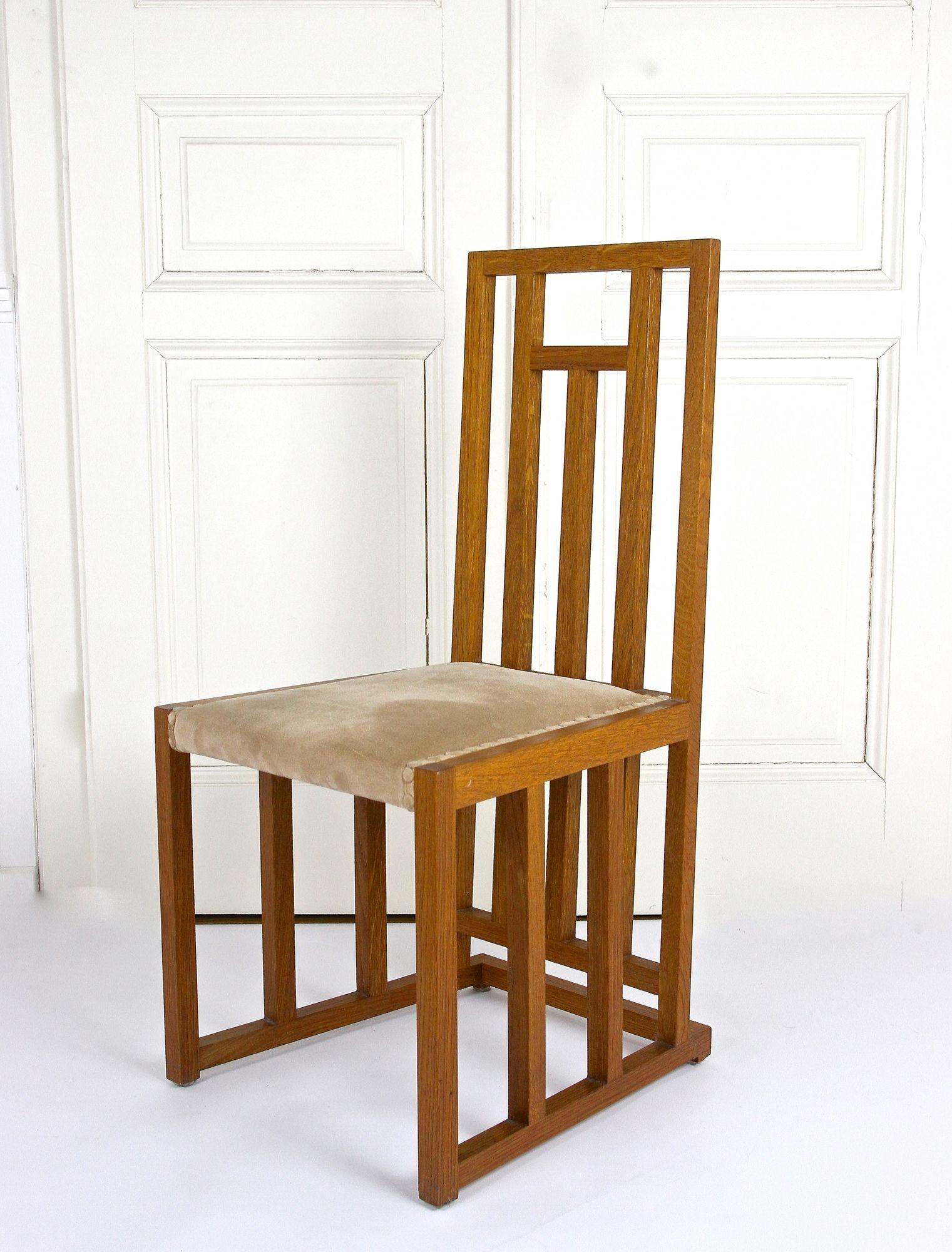 Set Of 6 Art Nouveau Dining Chairs by Josef Hoffmann, 20th Century, AT ca. 1901 For Sale 6