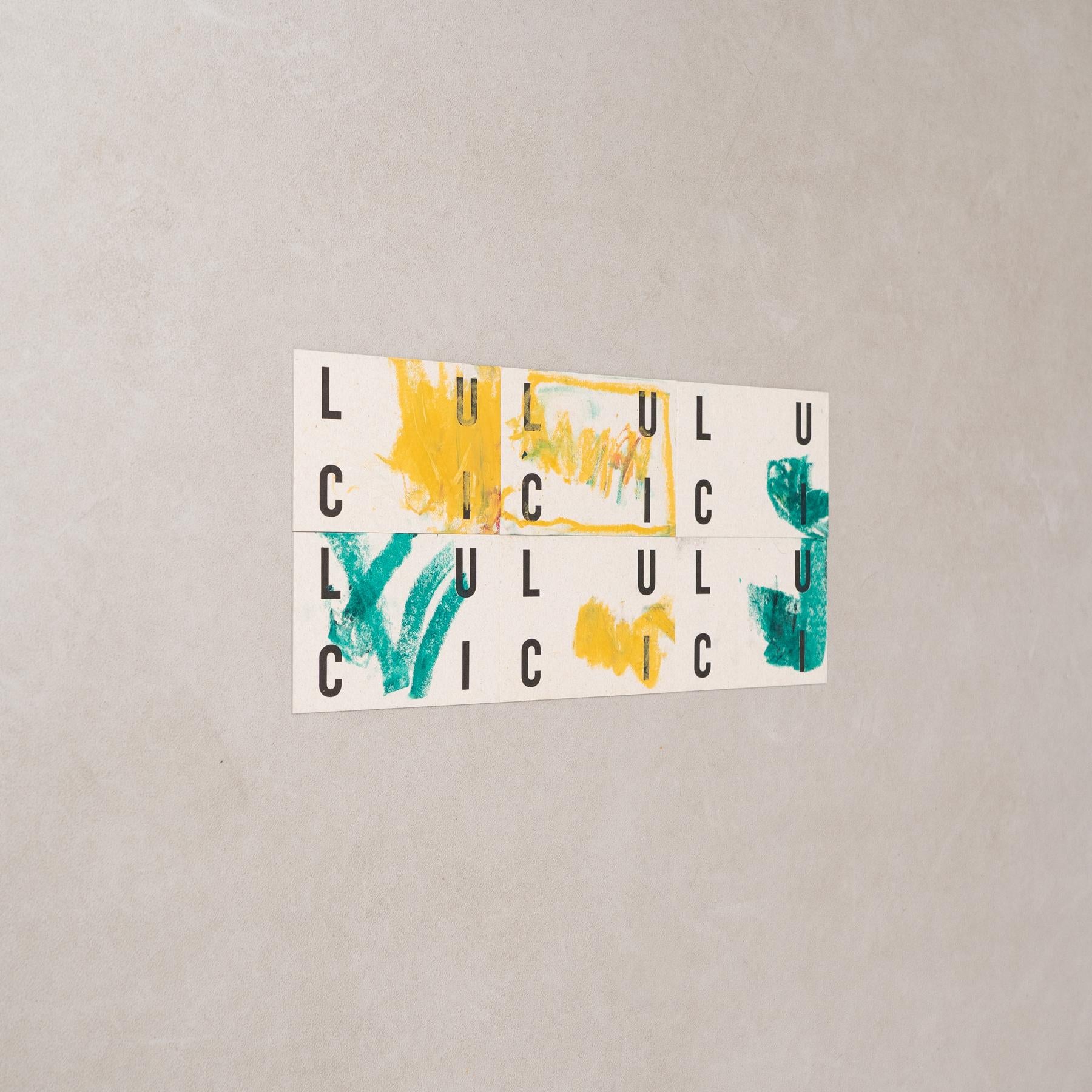 Mid-Century Modern Set de 6 cartes d'invitation Artistics Intervened by Luci - 2017 DADA Gallery en vente