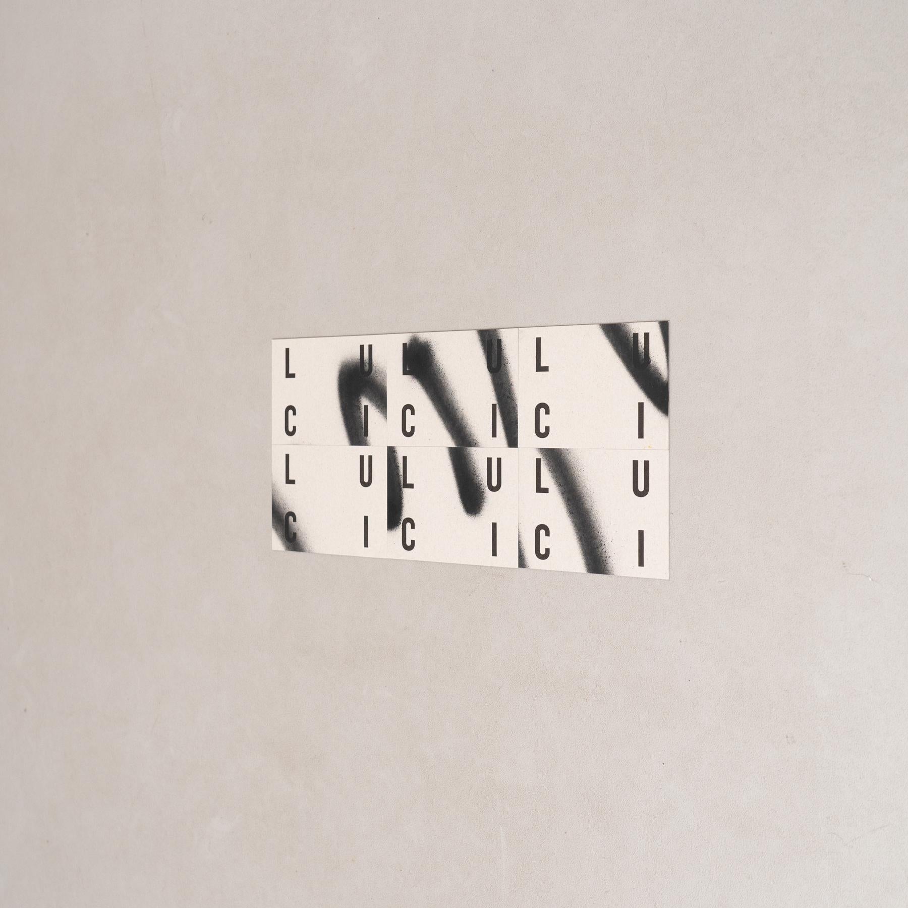 Satz von 6 künstlerisch intervenierten Einladungskarten von Luci - 2017 DADA Gallery (Moderne der Mitte des Jahrhunderts) im Angebot