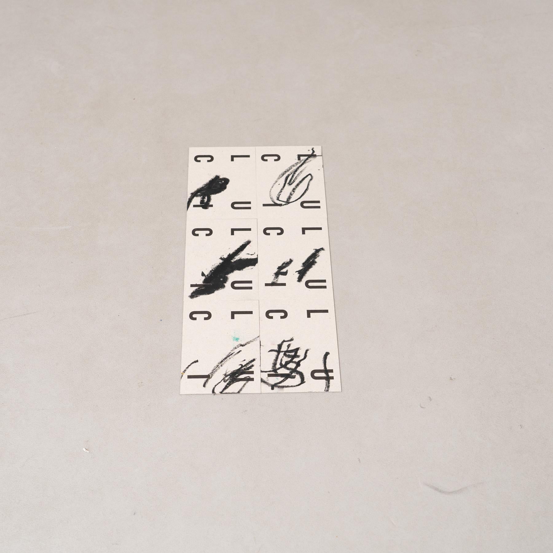 Satz von 6 künstlerisch intervenierten Einladungskarten von Luci - 2017 DADA Gallery (Moderne der Mitte des Jahrhunderts) im Angebot