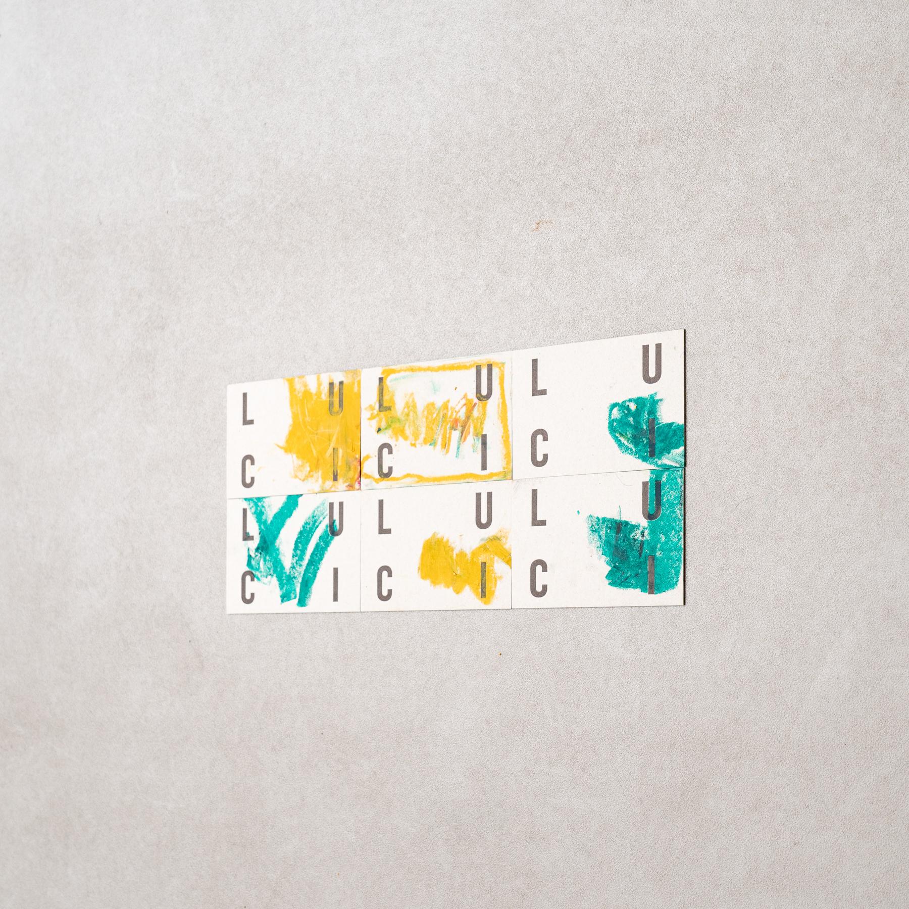 Espagnol Set de 6 cartes d'invitation Artistics Intervened by Luci - 2017 DADA Gallery en vente