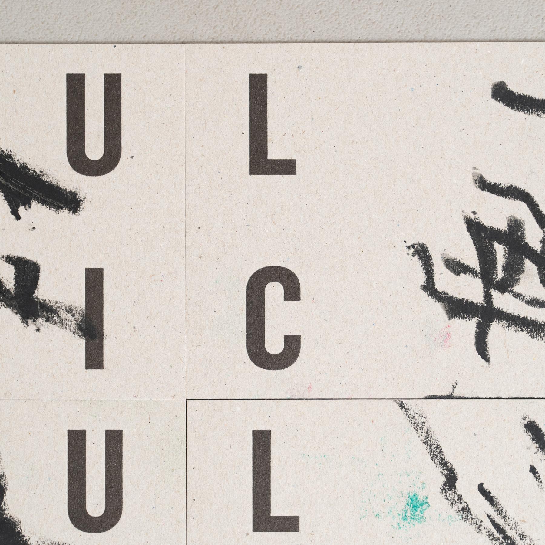 Satz von 6 künstlerisch intervenierten Einladungskarten von Luci - 2017 DADA Gallery (Papier) im Angebot