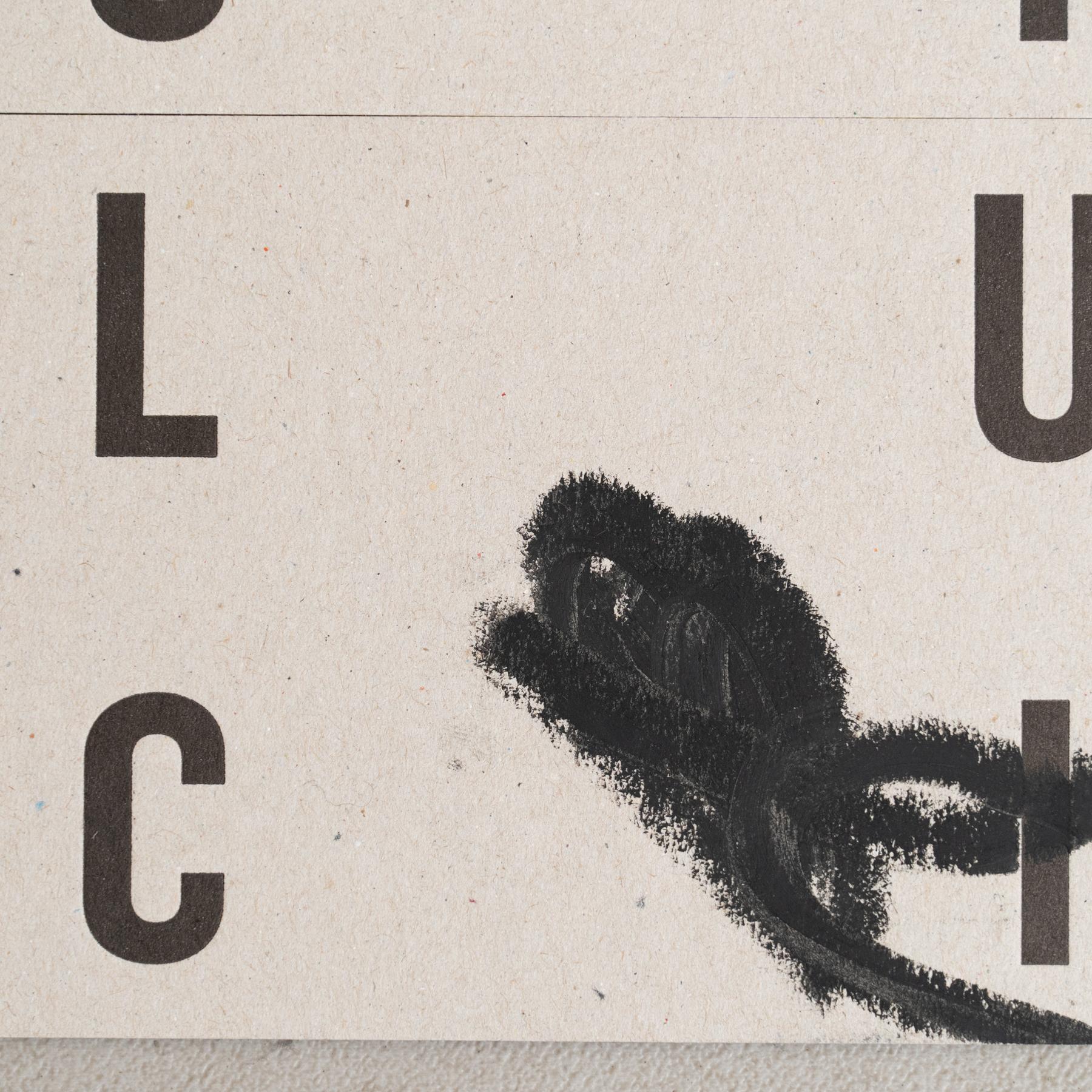 Satz von 6 künstlerisch intervenierten Einladungskarten von Luci - 2017 DADA Gallery im Angebot 1