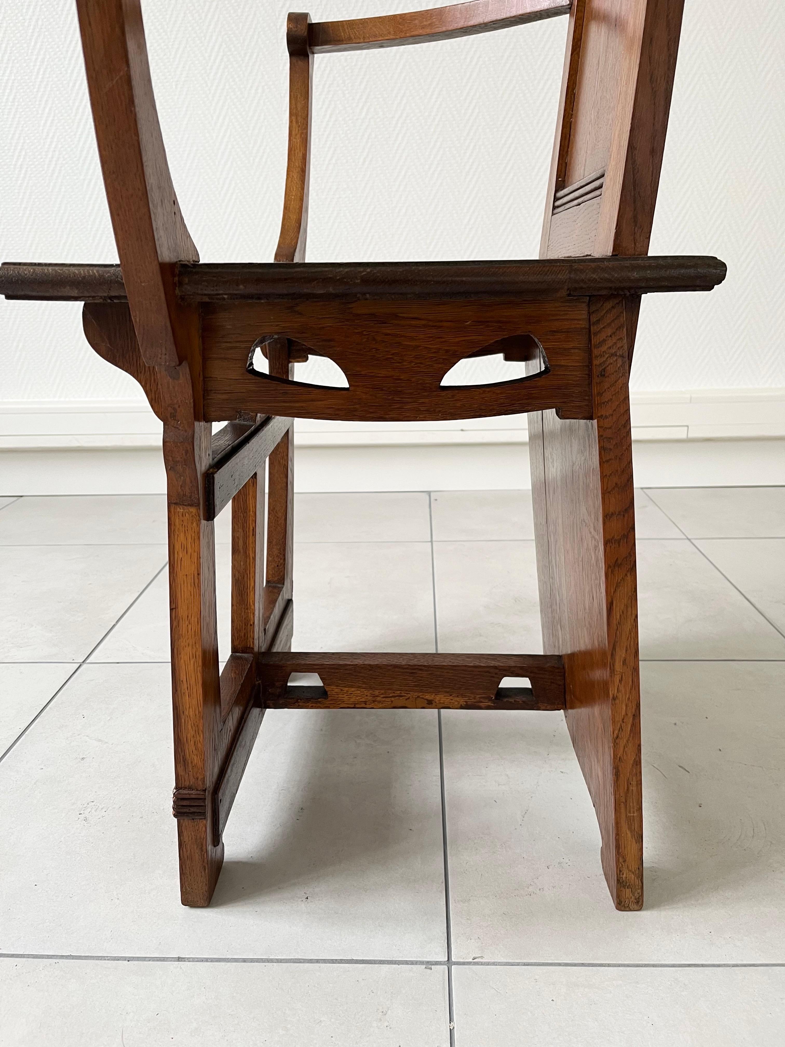Tacheté Ensemble de 4 fauteuils Arts&Crafts en vente