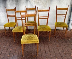Set of 6 Ashwood Chairs in the Style of Gio Ponti, Edition Roset