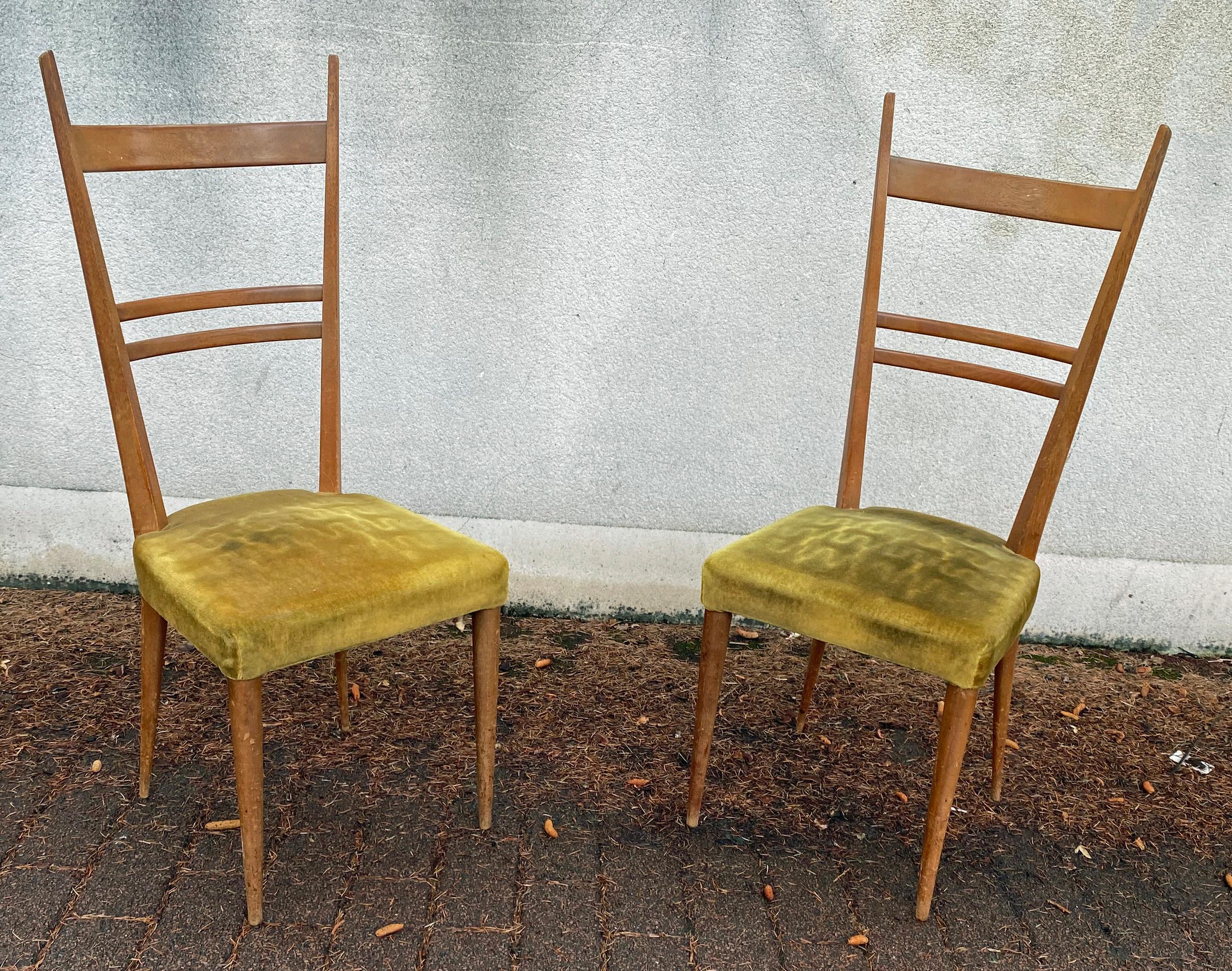 Set of 6 Ashwood Chairs in the Style of Gio Ponti, Edition Roset In Good Condition For Sale In Mouscron, WHT