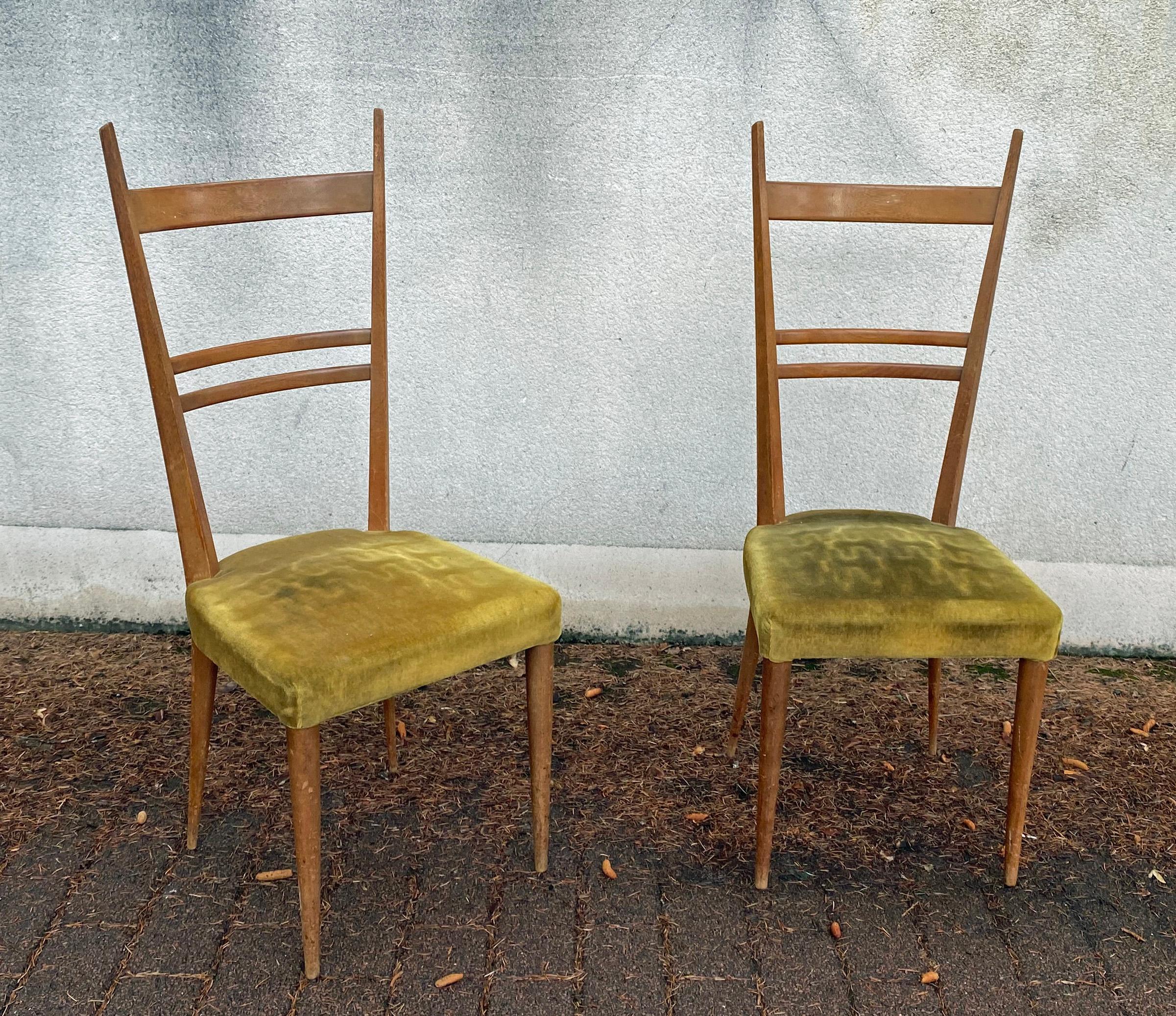 Set of 6 Ashwood Chairs in the Style of Gio Ponti, Edition Roset For Sale 1