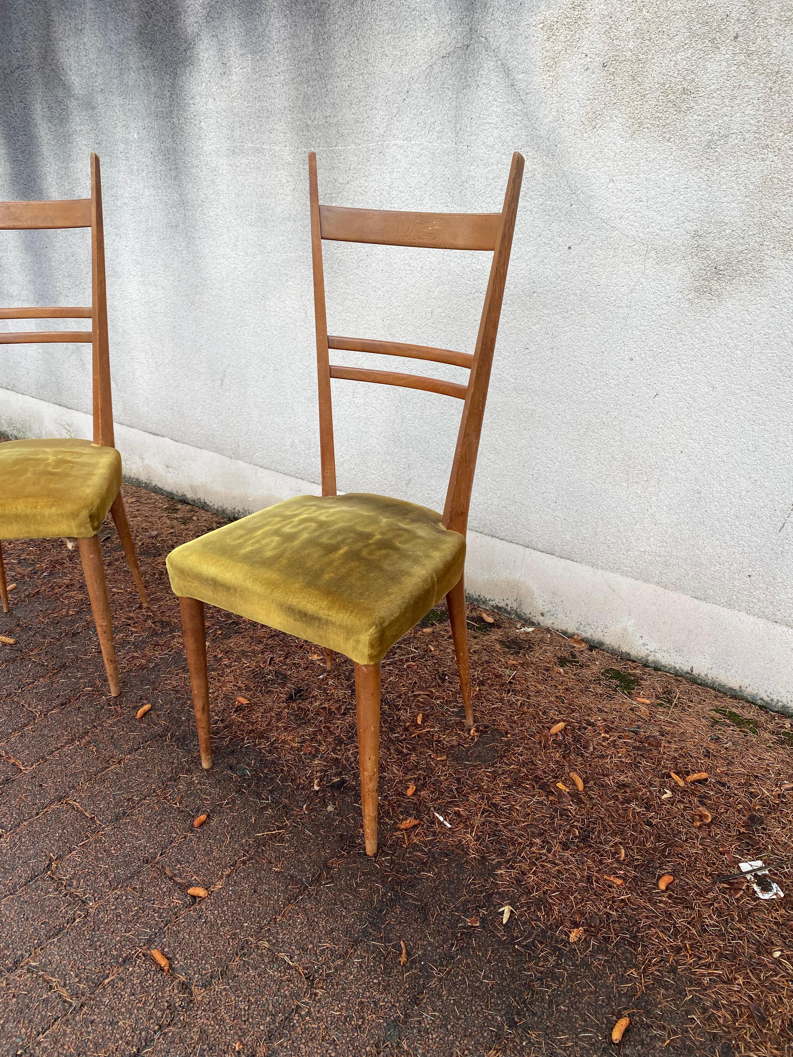 Set of 6 Ashwood Chairs in the Style of Gio Ponti, Edition Roset For Sale 2