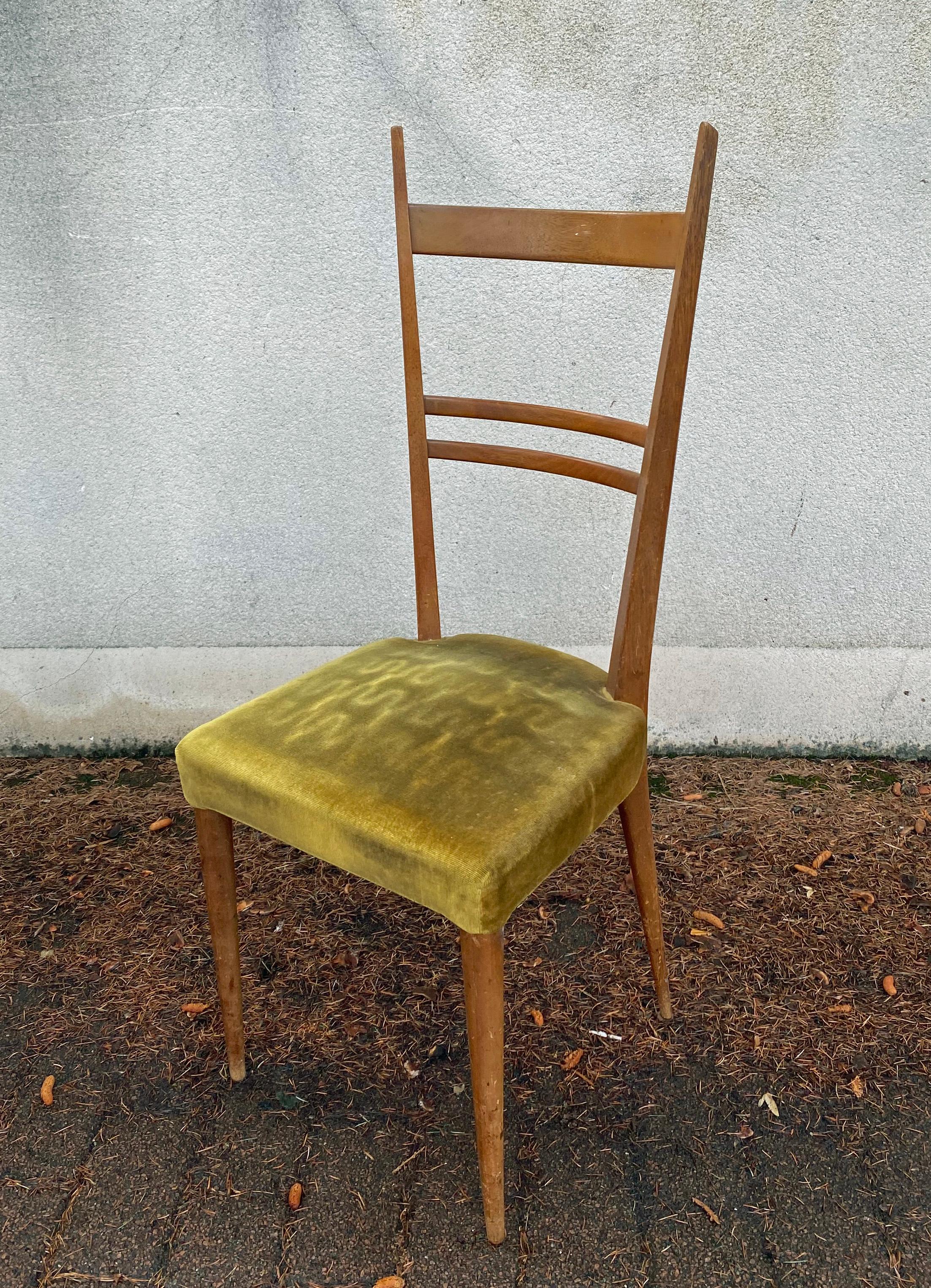 Set of 6 Ashwood Chairs in the Style of Gio Ponti, Edition Roset For Sale 4