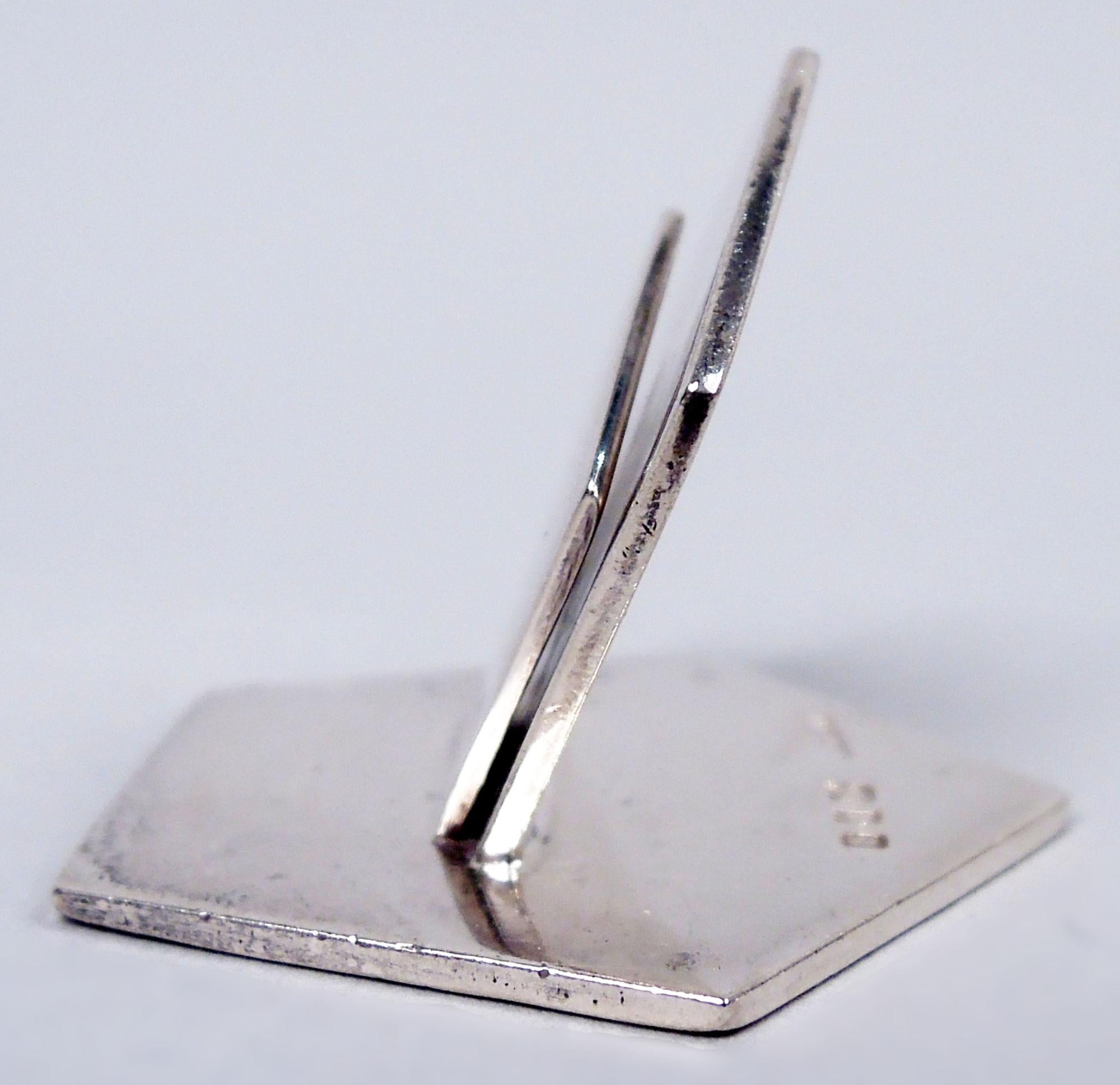 Early 20th Century Set of 6 Asprey English Between-the-Wars Art Deco Place Card Holders For Sale