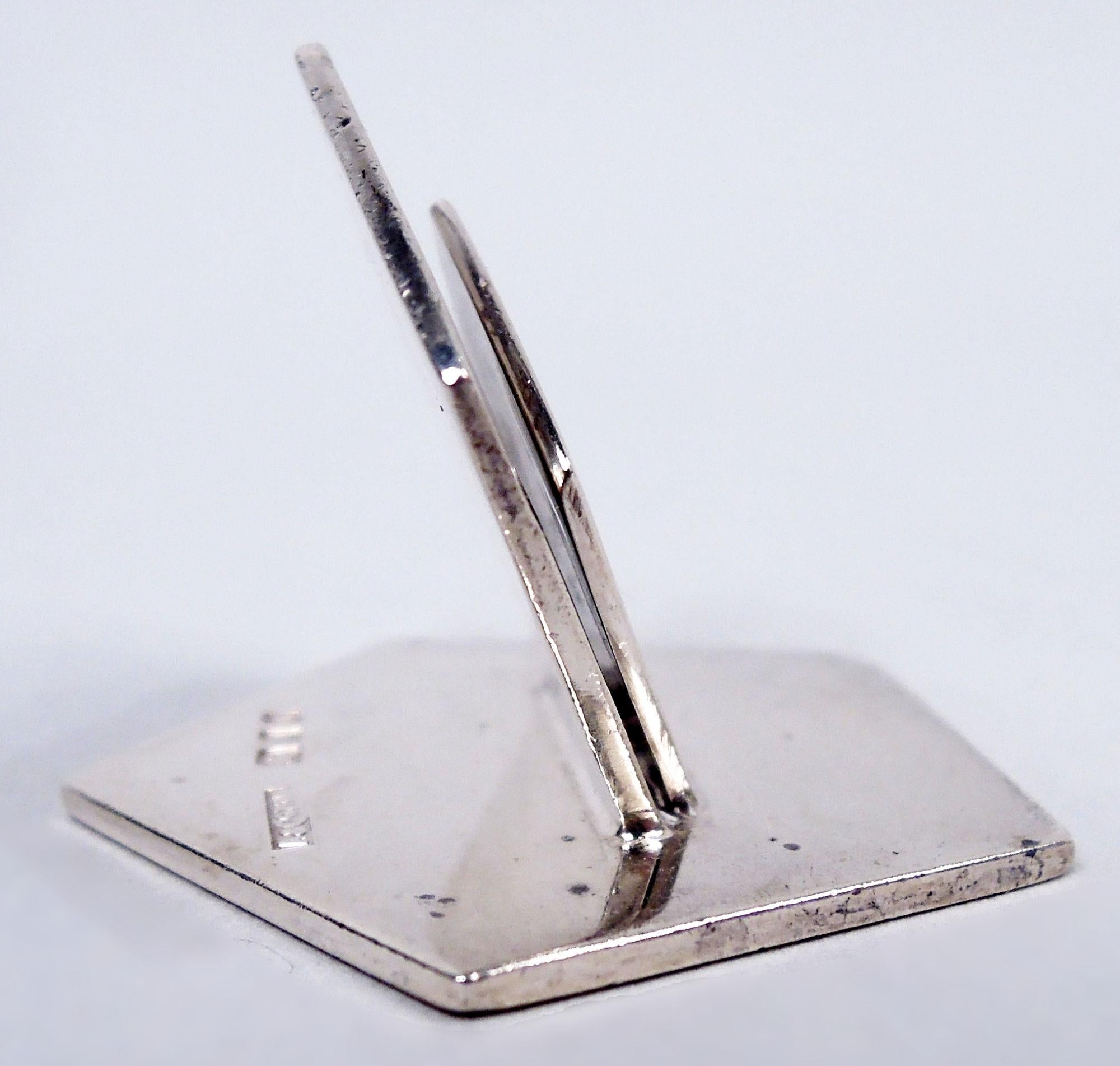 Set of 6 Asprey English Between-the-Wars Art Deco Place Card Holders For Sale 1