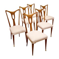 Set of 6 attribution to Guglielmo Ulrich, circa 1948 very rare chairs