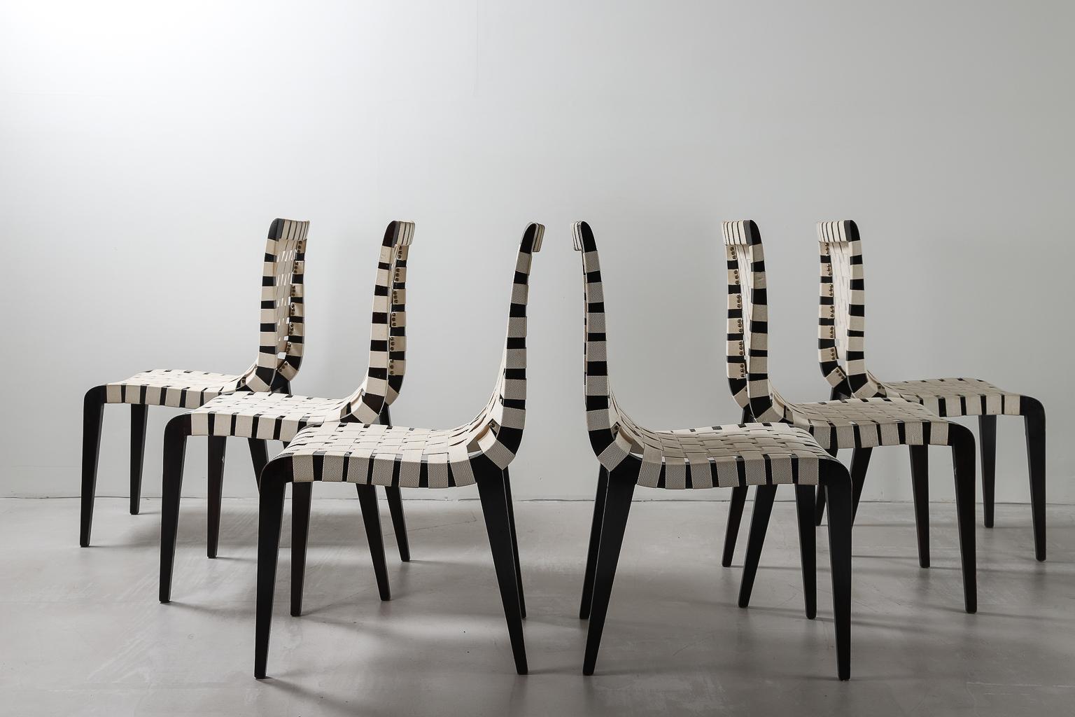 Set of 6 Augusto Romano Chairs, Italy 1950s  11