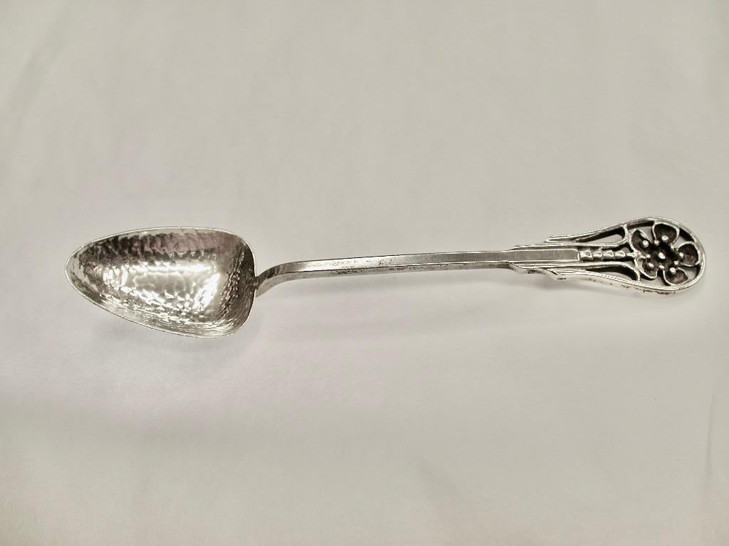 Arts and Crafts Set of 6 Australian Arts & Crafts Silver Coffee Spoons, J A B Linton Perth c1920