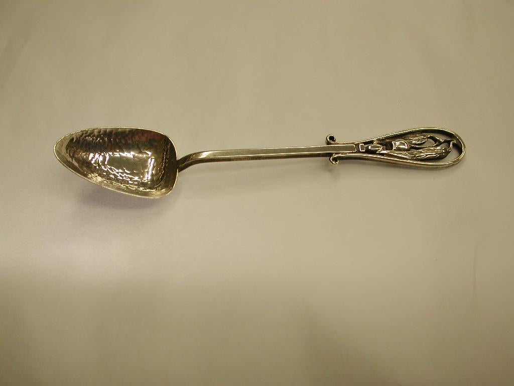 Sterling Silver Set of 6 Australian Arts & Crafts Silver Coffee Spoons, J A B Linton Perth c1920