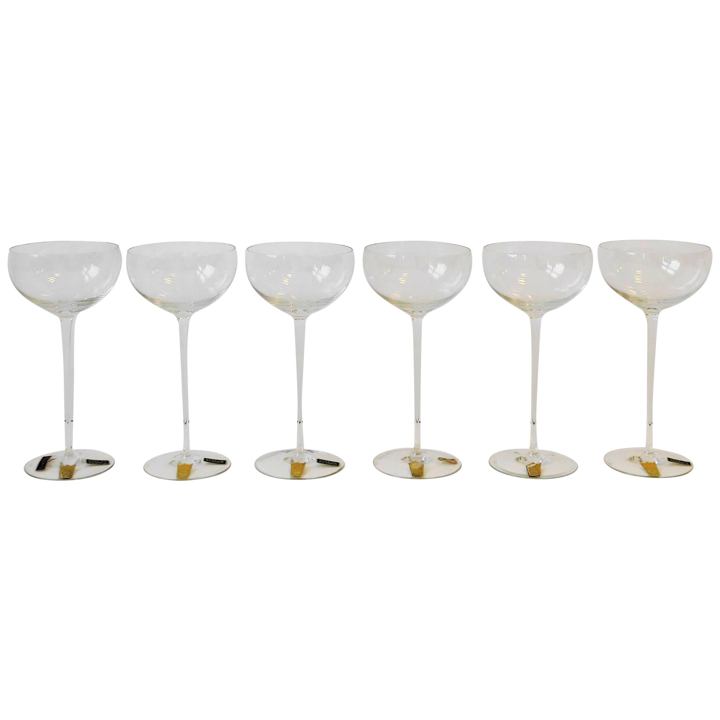 Set of 6 Austrian Champagne or Wine Glasses by Claus Josef Riedel