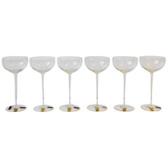 Set of 6 Austrian Champagne or Wine Glasses by Claus Josef Riedel