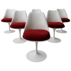 Set of 6 Authentic Early Tulip Dining Chairs by Eero Saarinen for Knoll